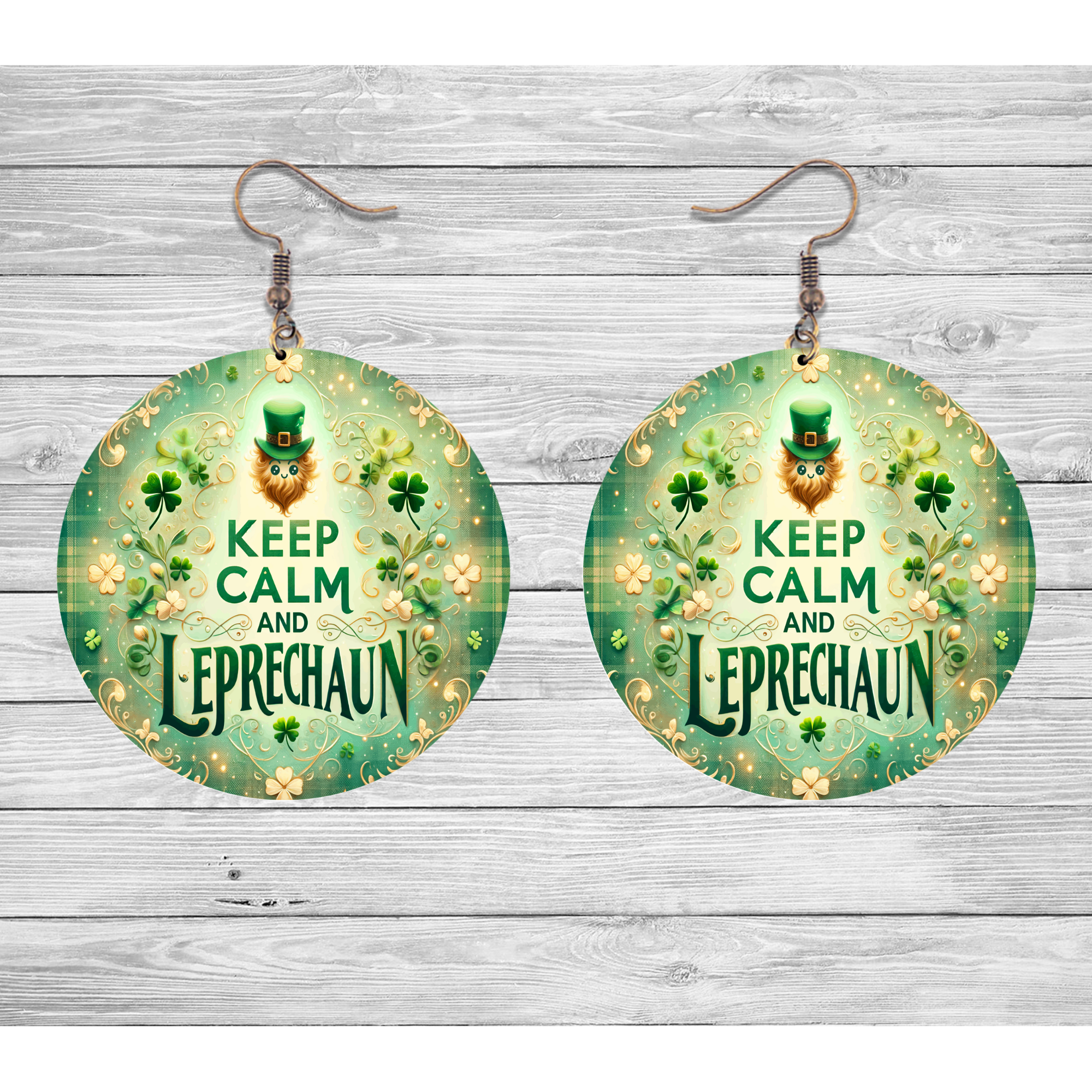 Keep Calm and Leprechaun Earrings