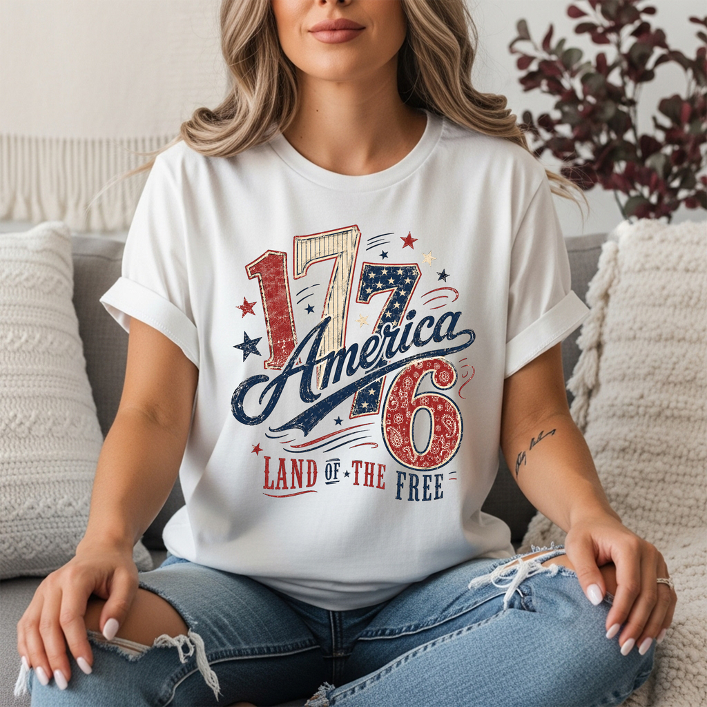 1776 America 4th of July Tee
