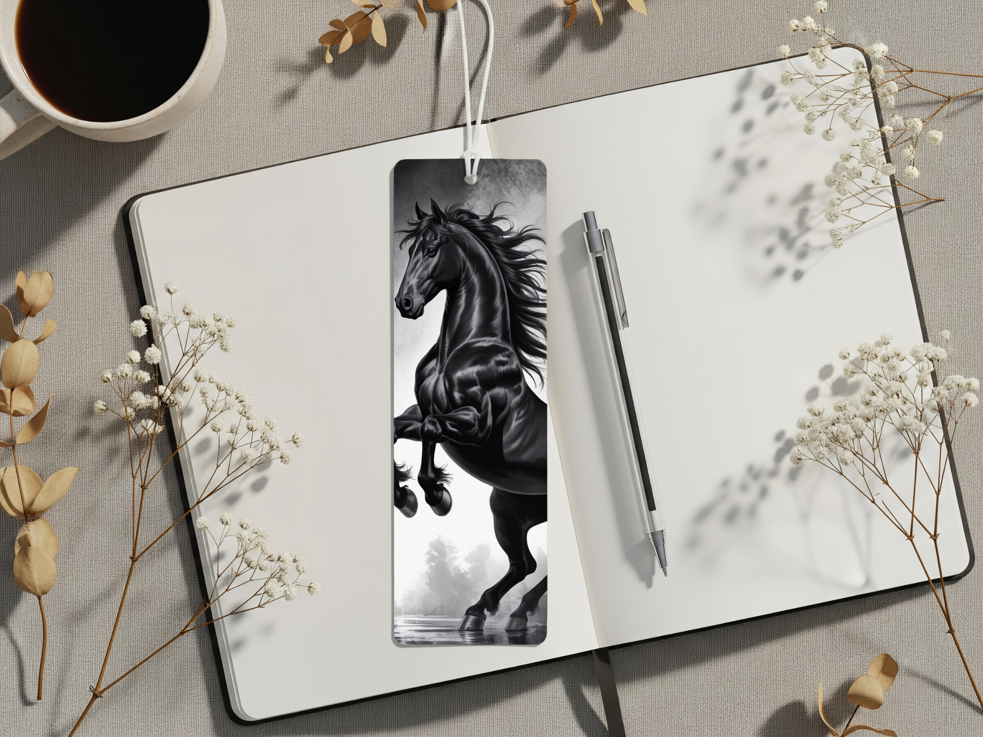 Aluminum Metal Bookmarks, Horse Images