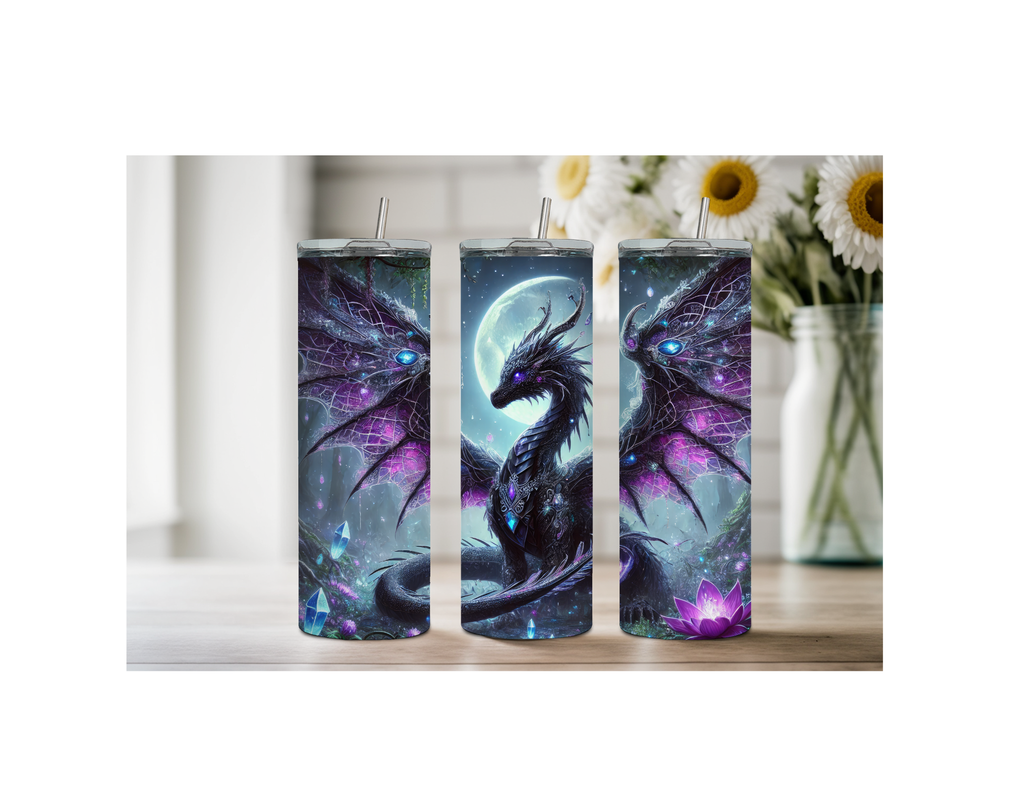 Mystic Scales Dragon Stainless Tumbler. Multiple Sizes and Images Available.