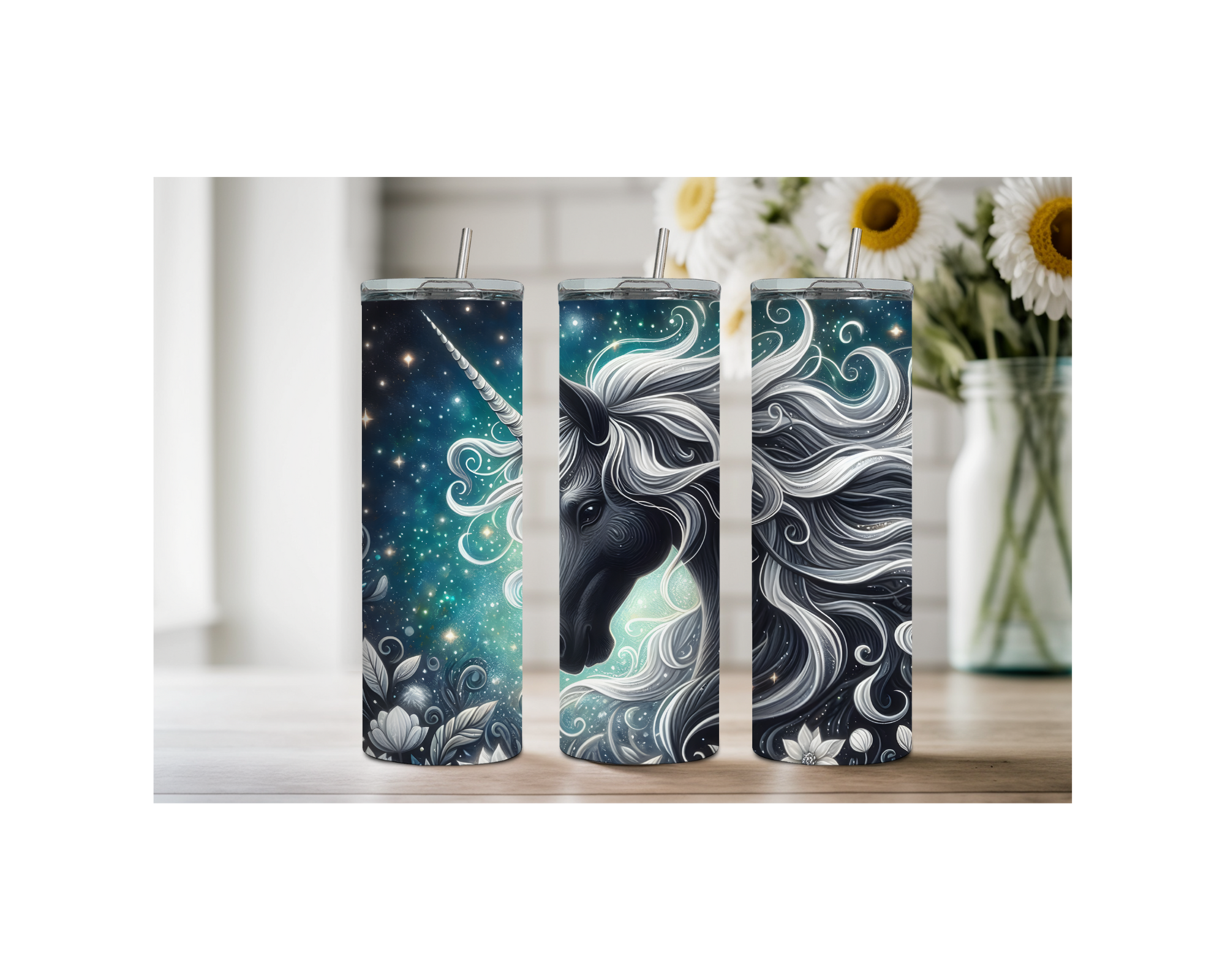Magical Unicorn Stainless Steel Tumblers. Multiple Sizes and Images Available.