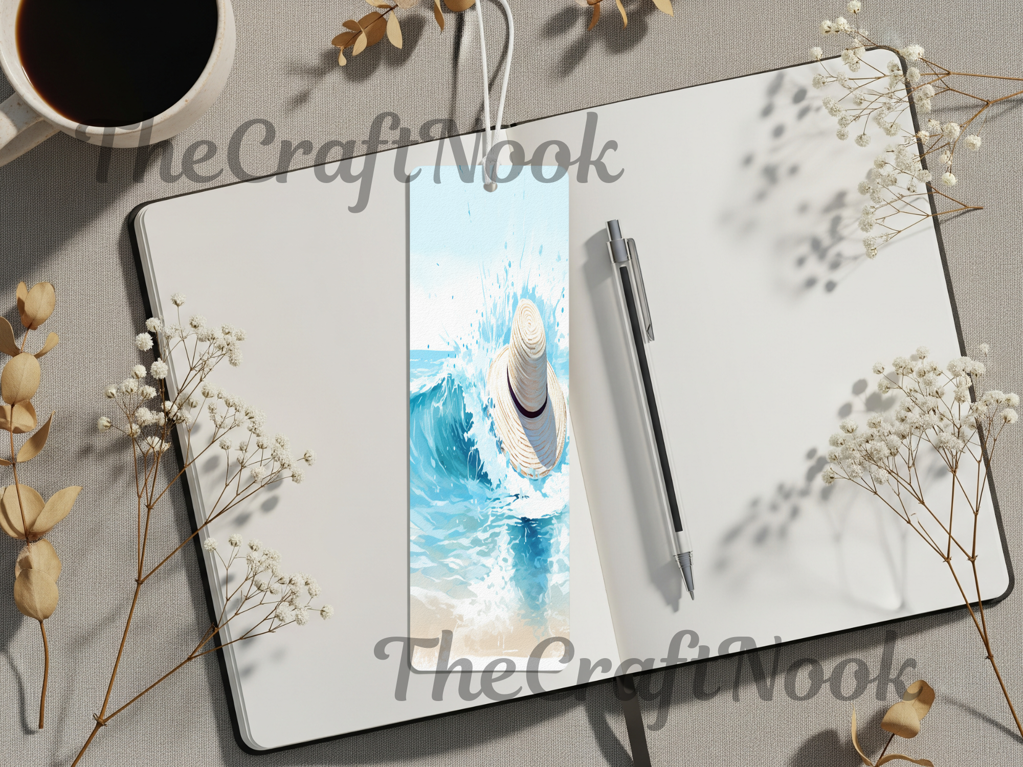 Aluminum Metal Bookmarks, Beach Images