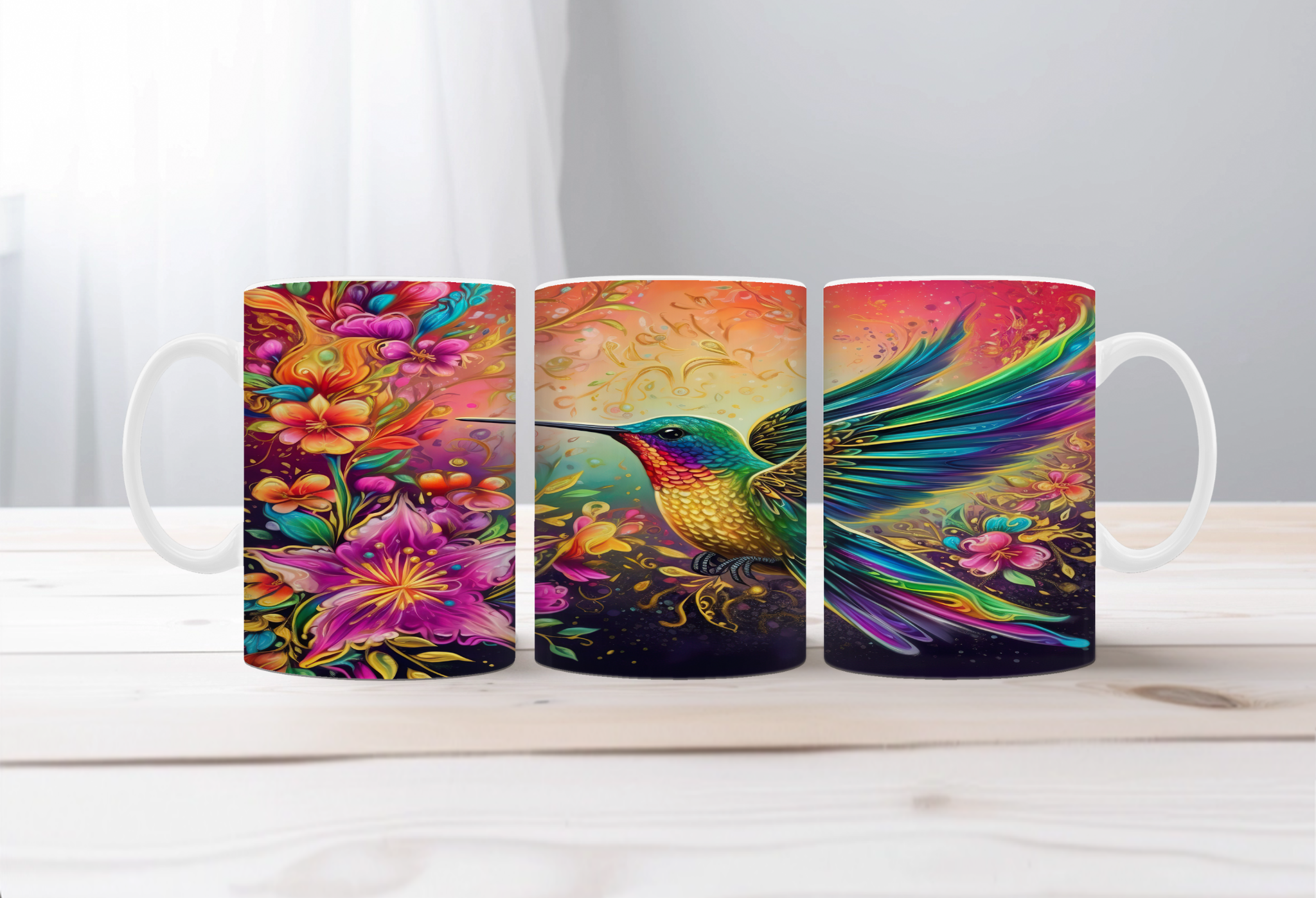 Sip with a Little Flutter Hummingbird Mugs. Two Sizes and Multiple images to choose from.