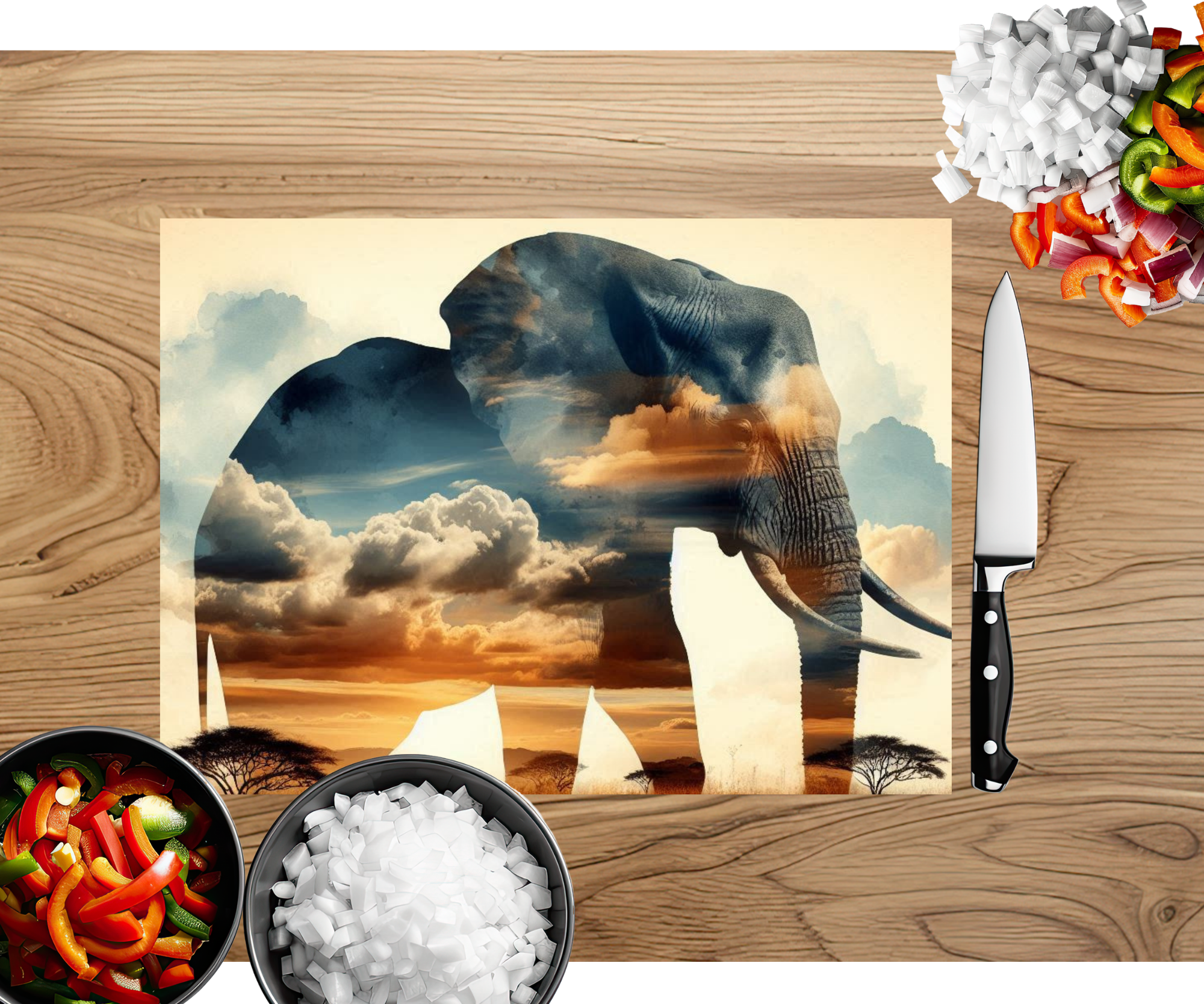 Wise & Wonderful Elephant Chopping Board