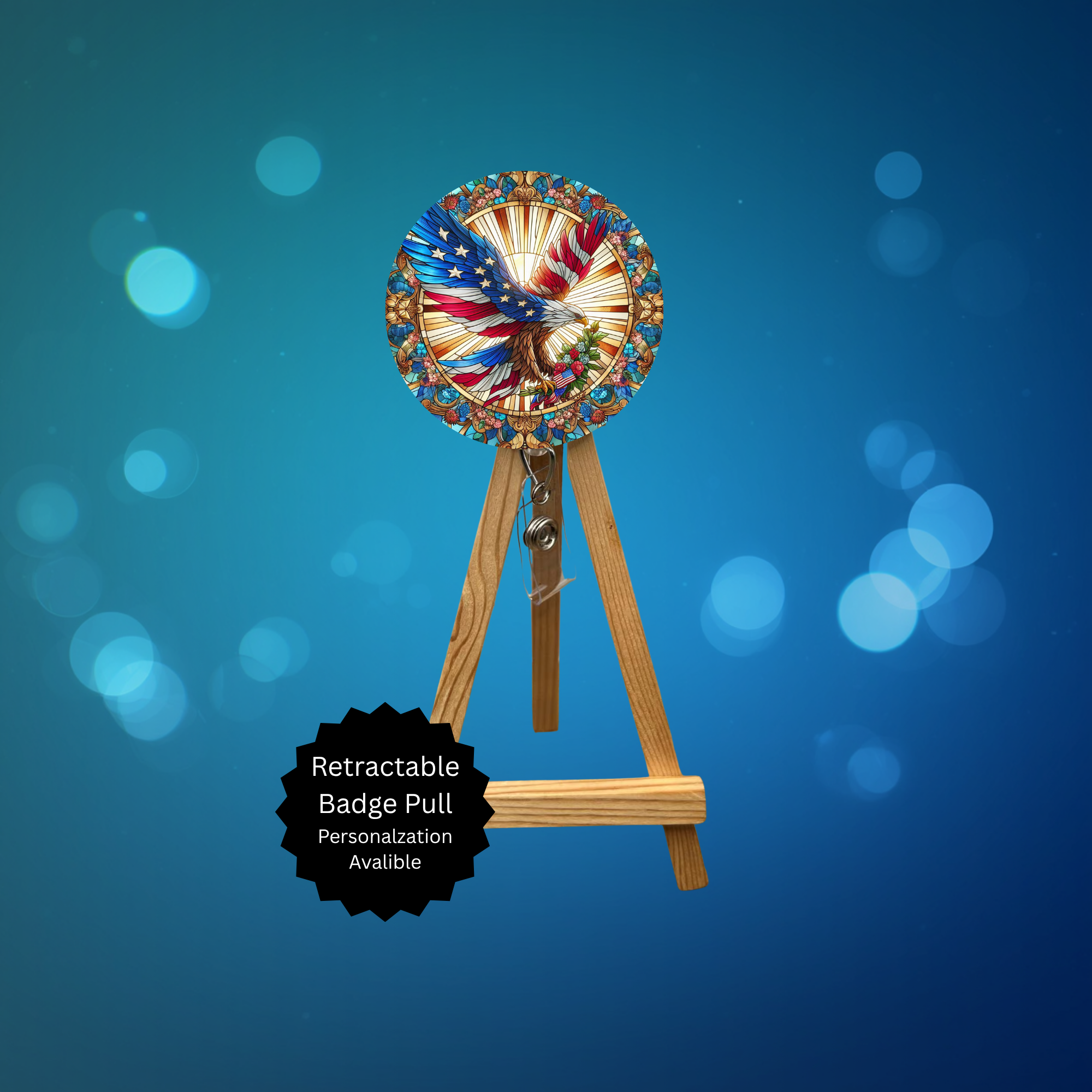 4th of July badge Pull