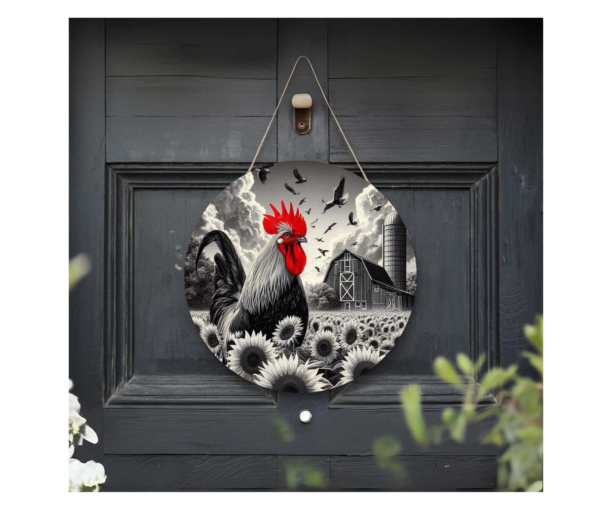 Cluck In & Stay Awhile Chicken Door Signs