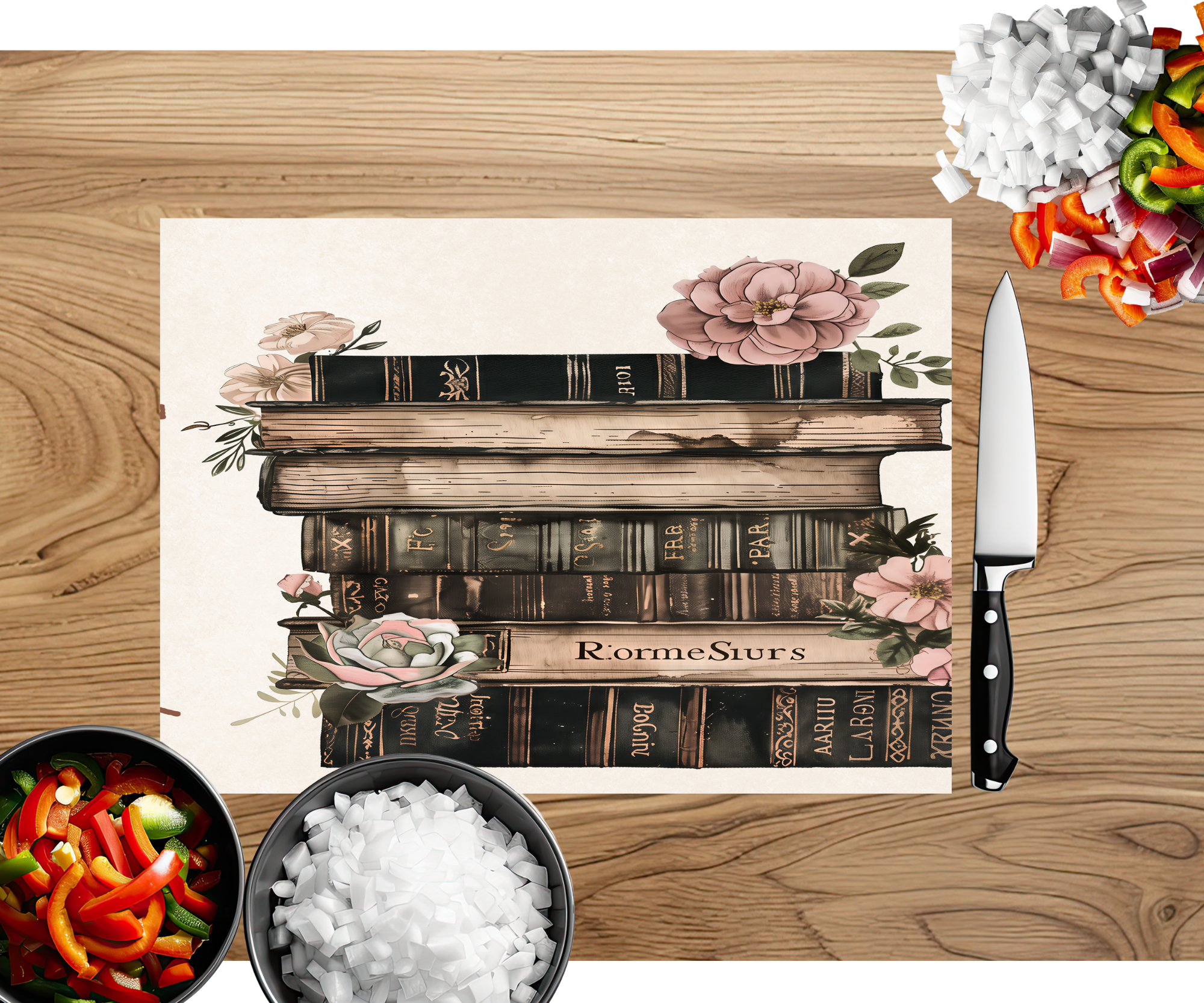 Chapter & Chop Book‑Themed Cutting Board