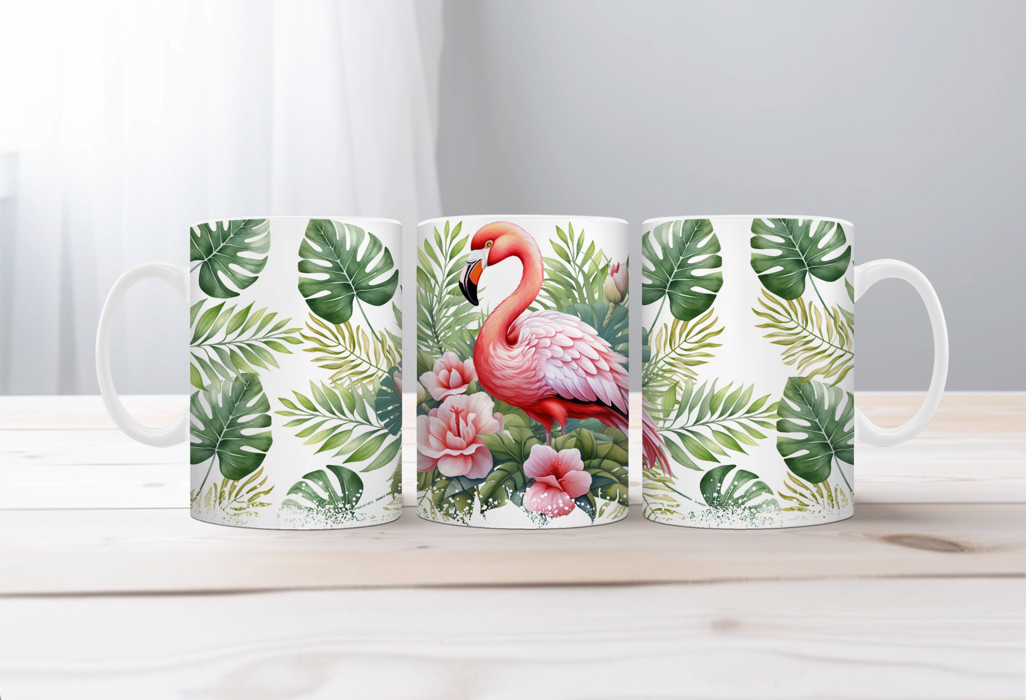 Sunshine & Whimsy Flamingo Mugs