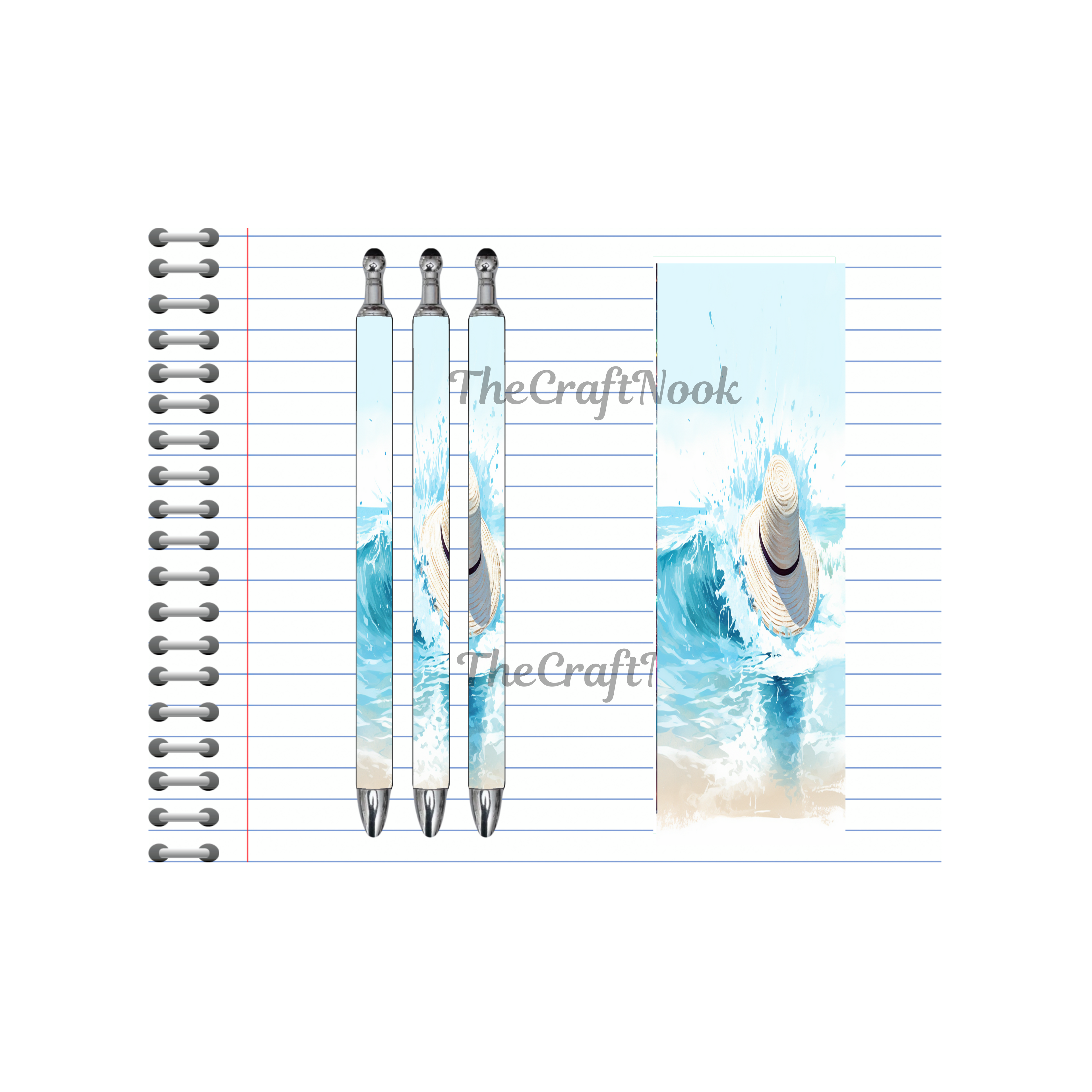 Refillable Pens, Beach Images multiple options and Images available. Beach vibes in every stroke.