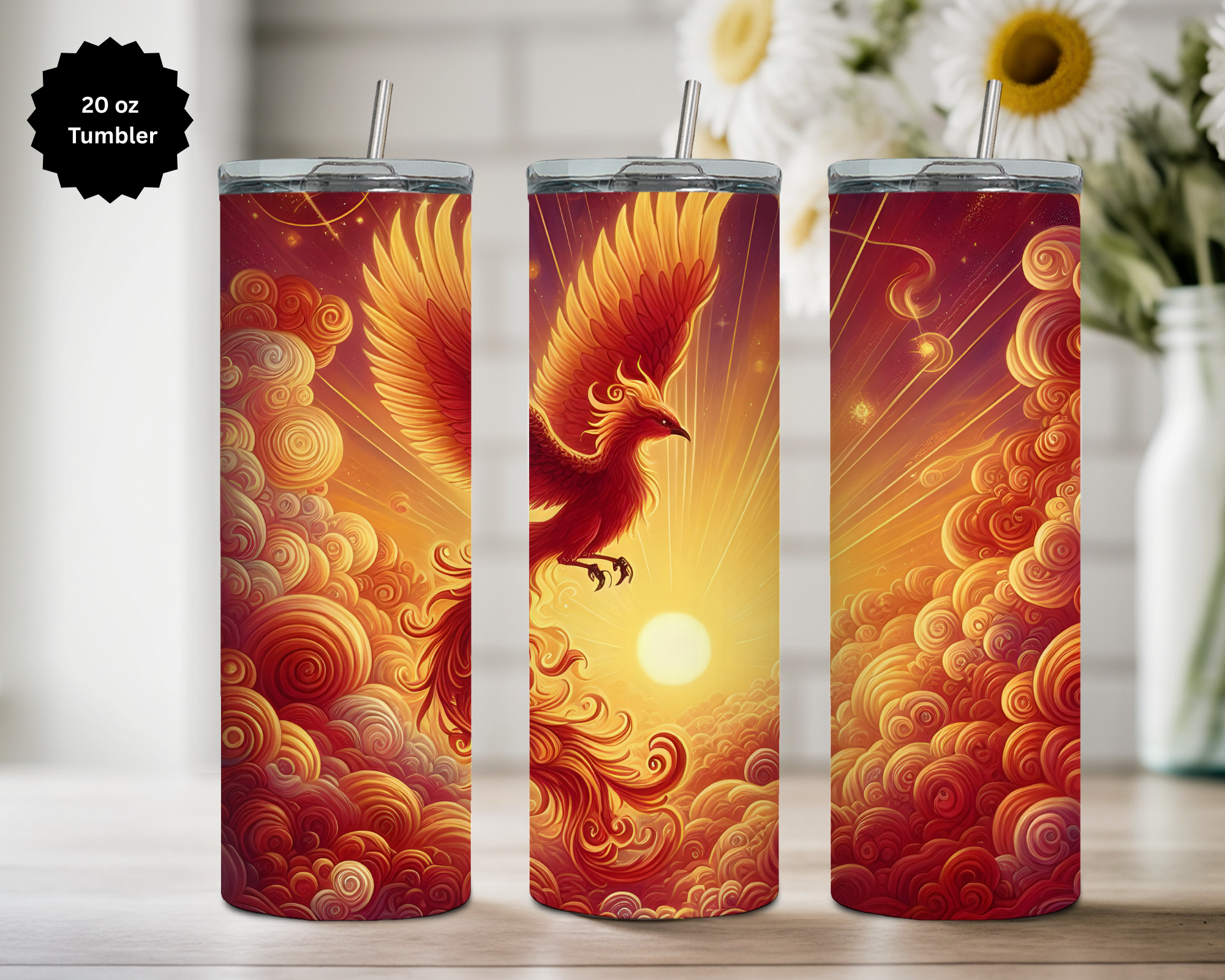 Phoenix 20 oz Stainless Steel Tumbler - Rise & Shine Collection
