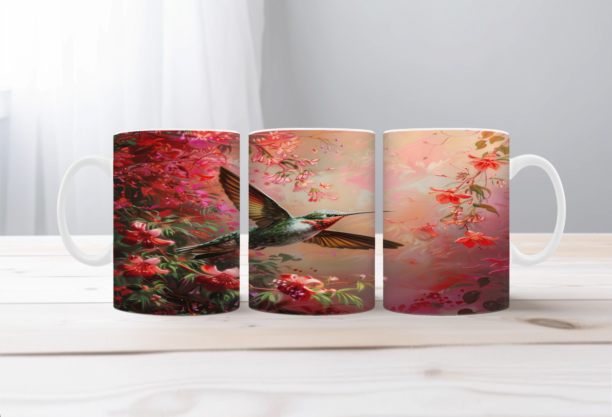 Sip with a Little Flutter Hummingbird Mugs. Two Sizes and Multiple images to choose from.
