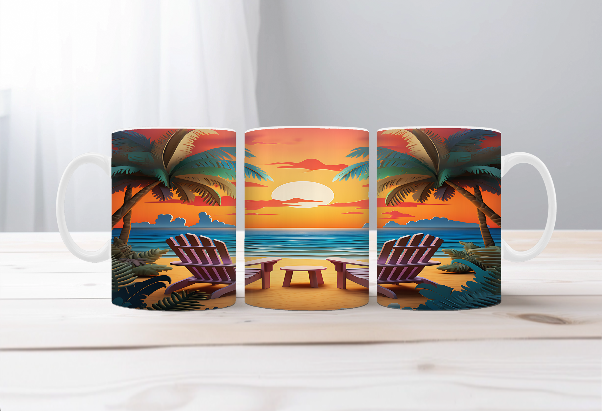 Beachy Bliss coffee mugs