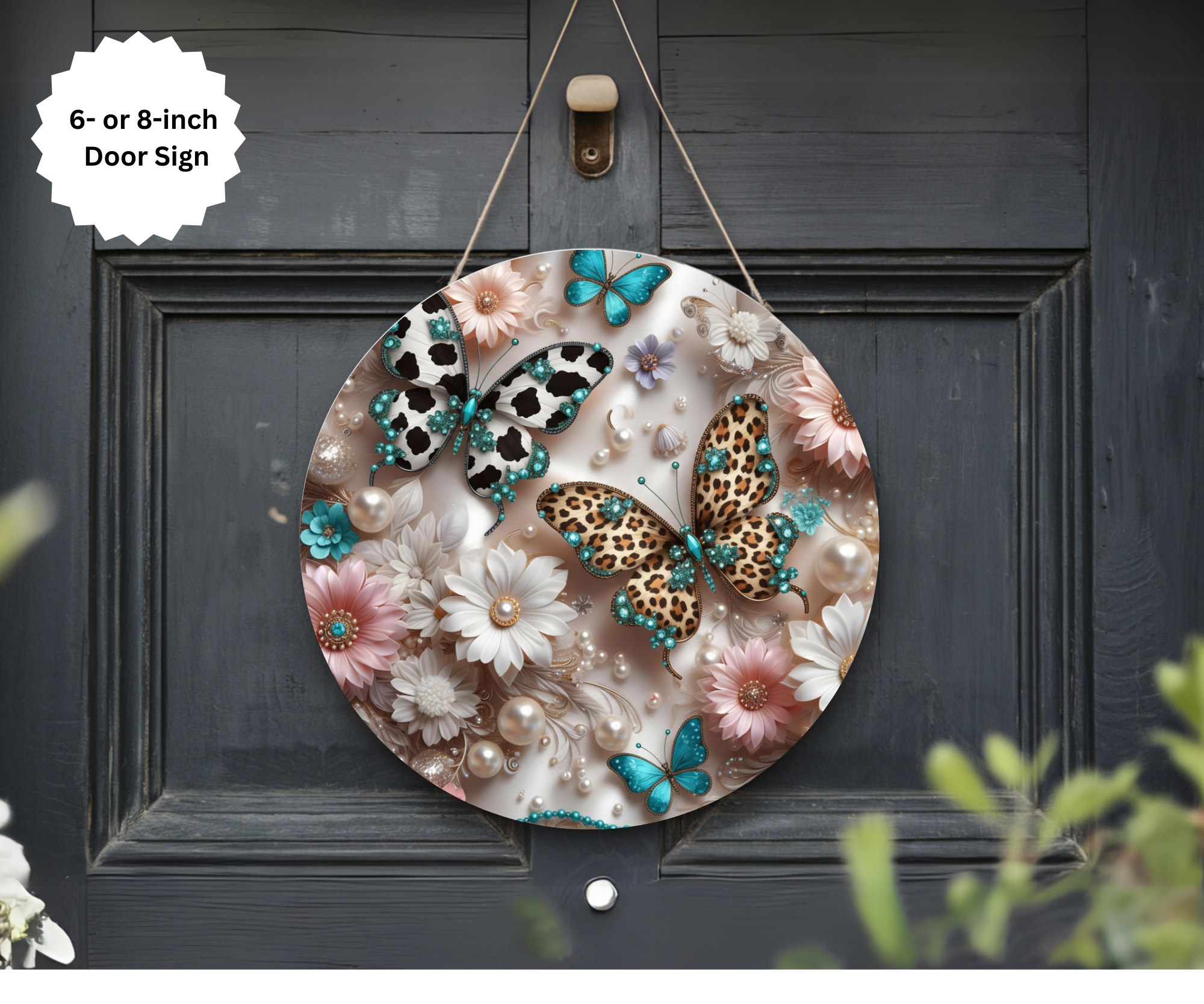 Butterfly Door Signs, Multiple images options.