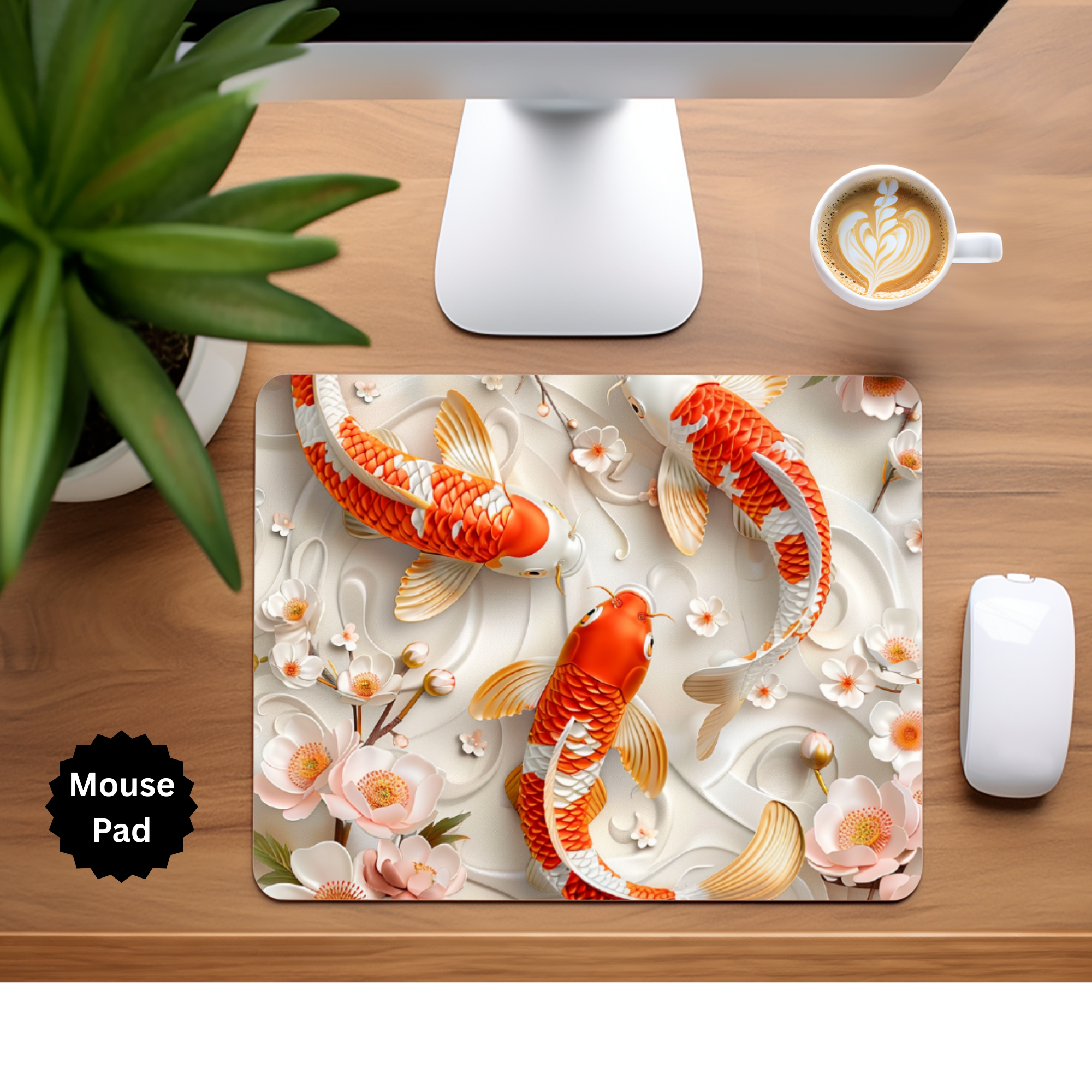 Koi Fish Mouse Pad