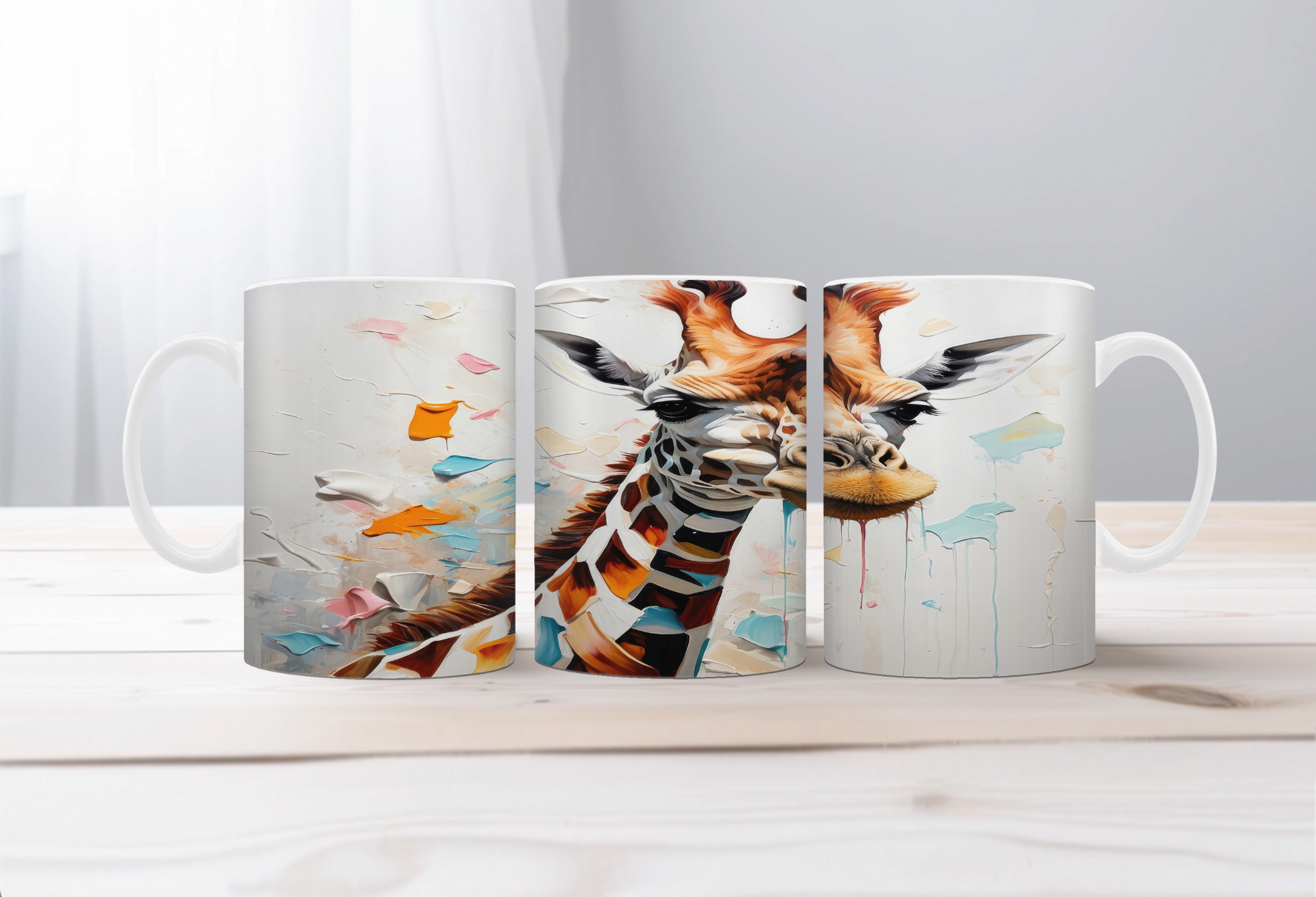 Tall Sips Giraffe Coffee Mugs, two size options.
