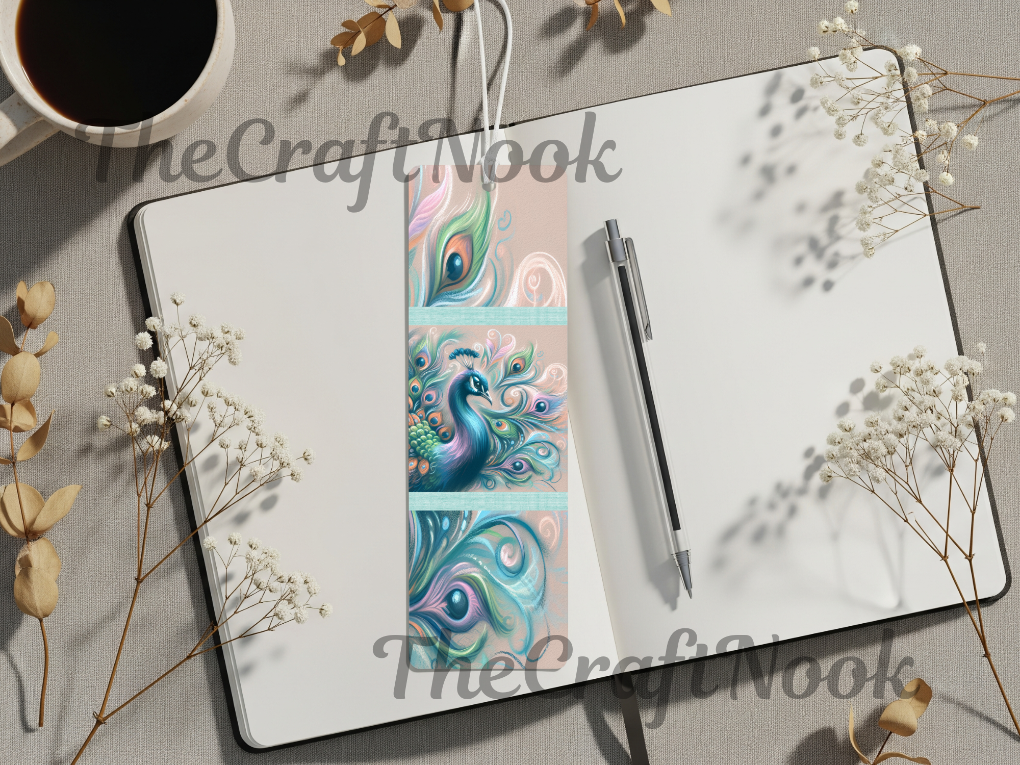 Aluminum Metal Bookmarks, Peacock Images, A little luxury for every chapter