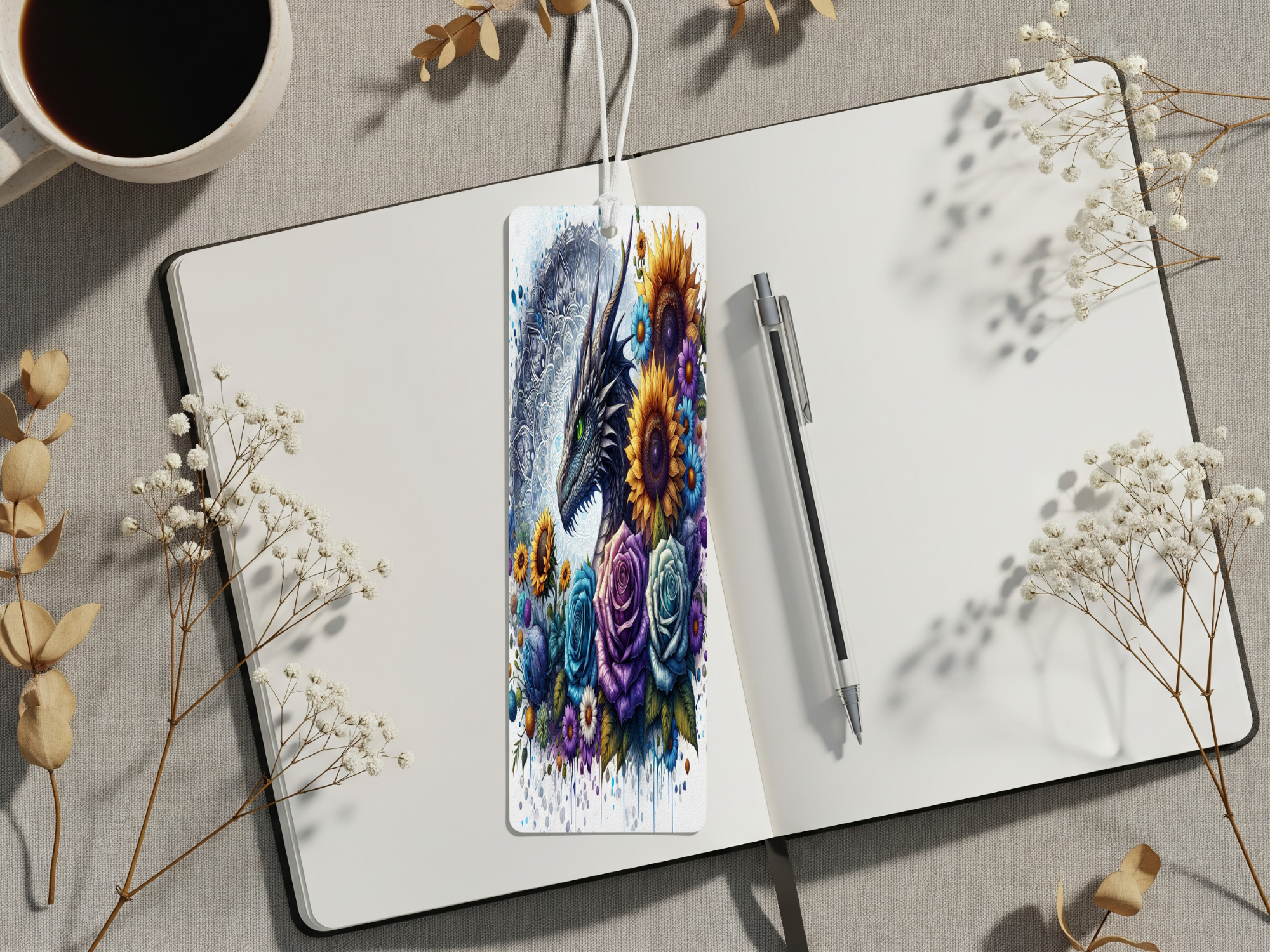 Aluminum Metal Bookmarks, Dragon Images. Mark your place in every adventure with a mystical dragon companion