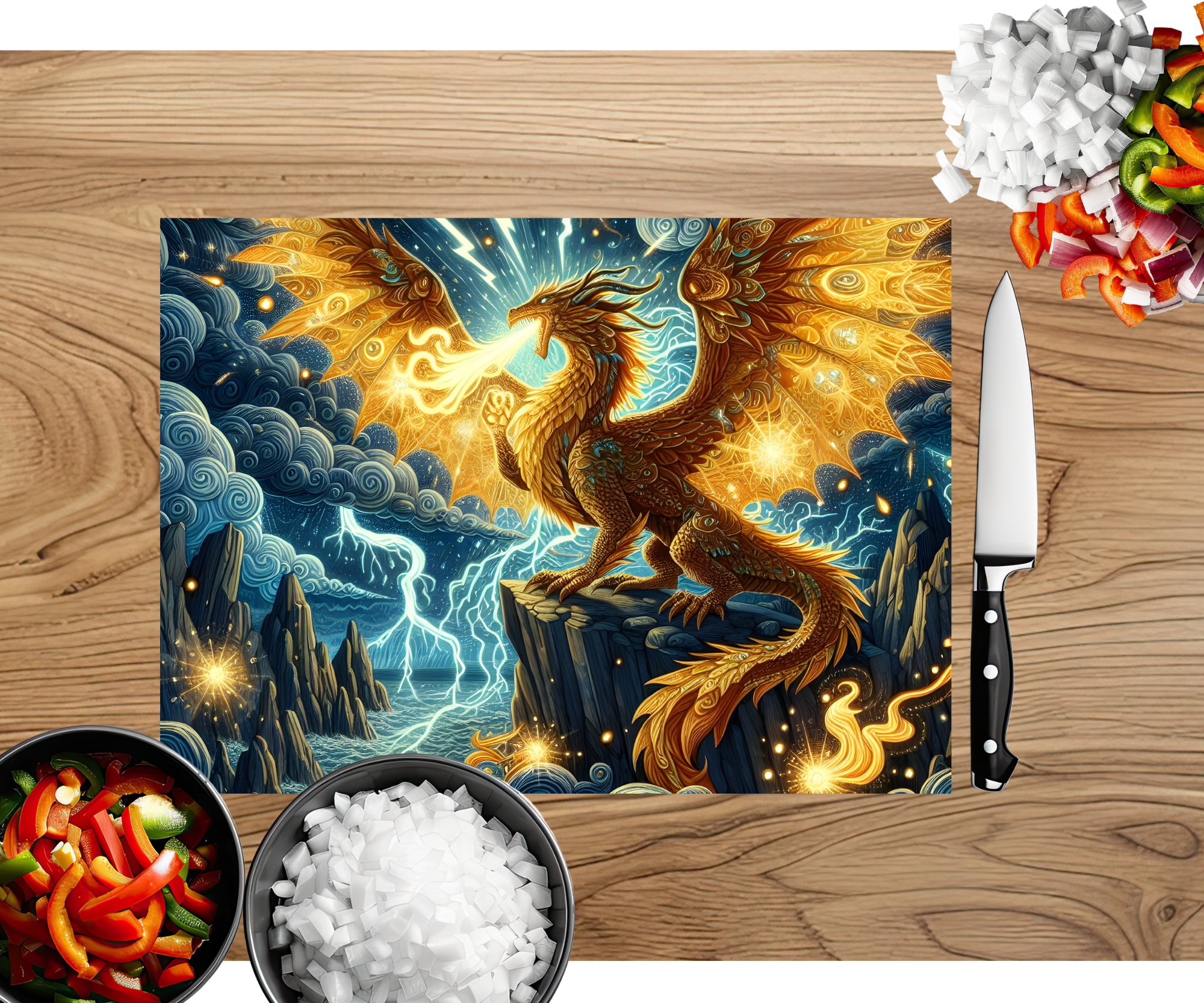 Majestic Dragon Scales Cutting Board