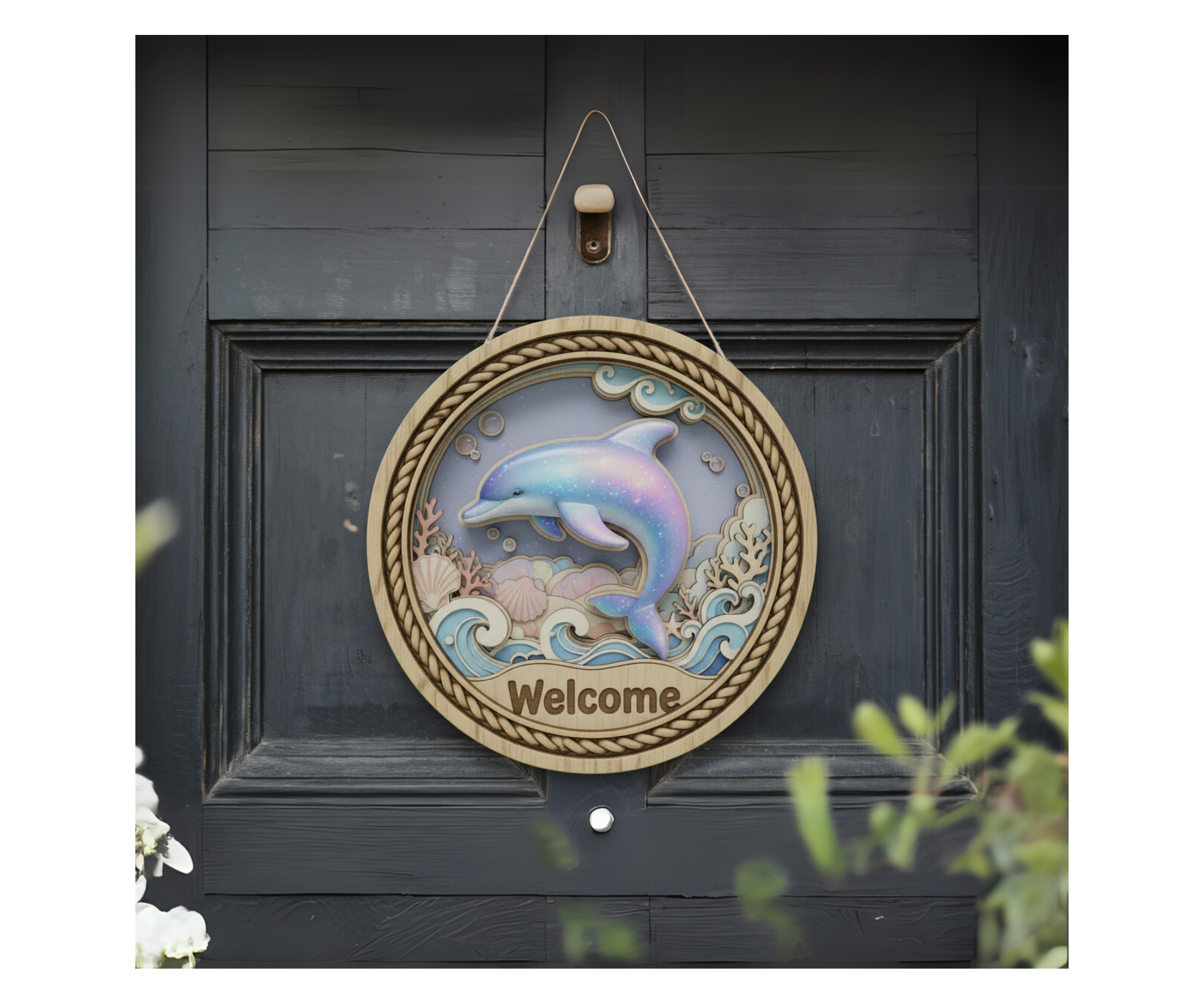 Make a Splash Dolphin Door Signs, Multiple images options.