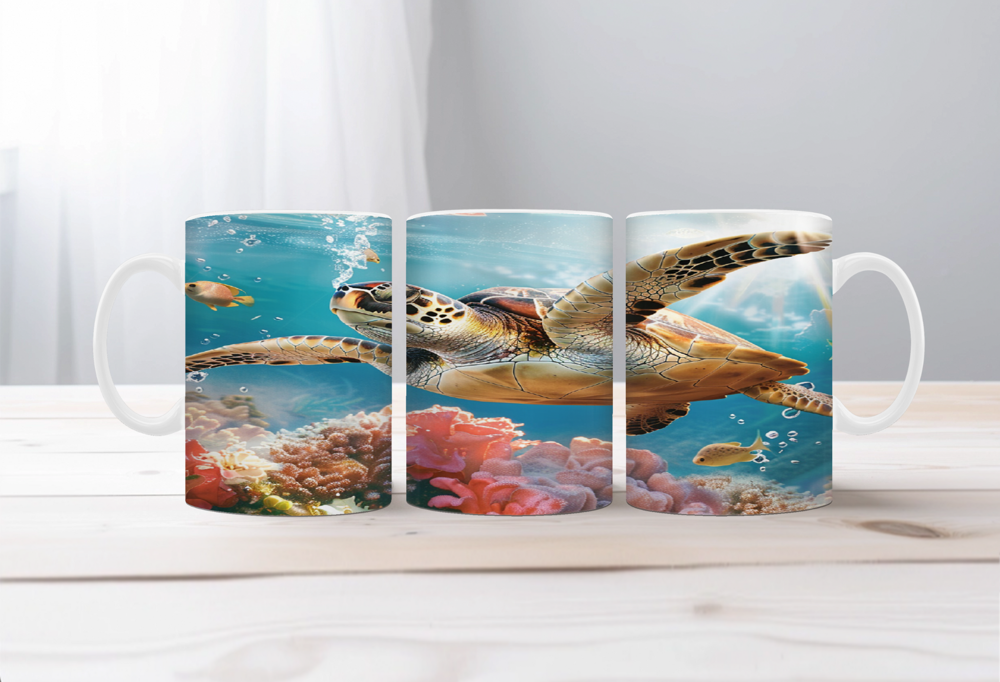 Shell‑O Sunshine Sea Turtle Mugs