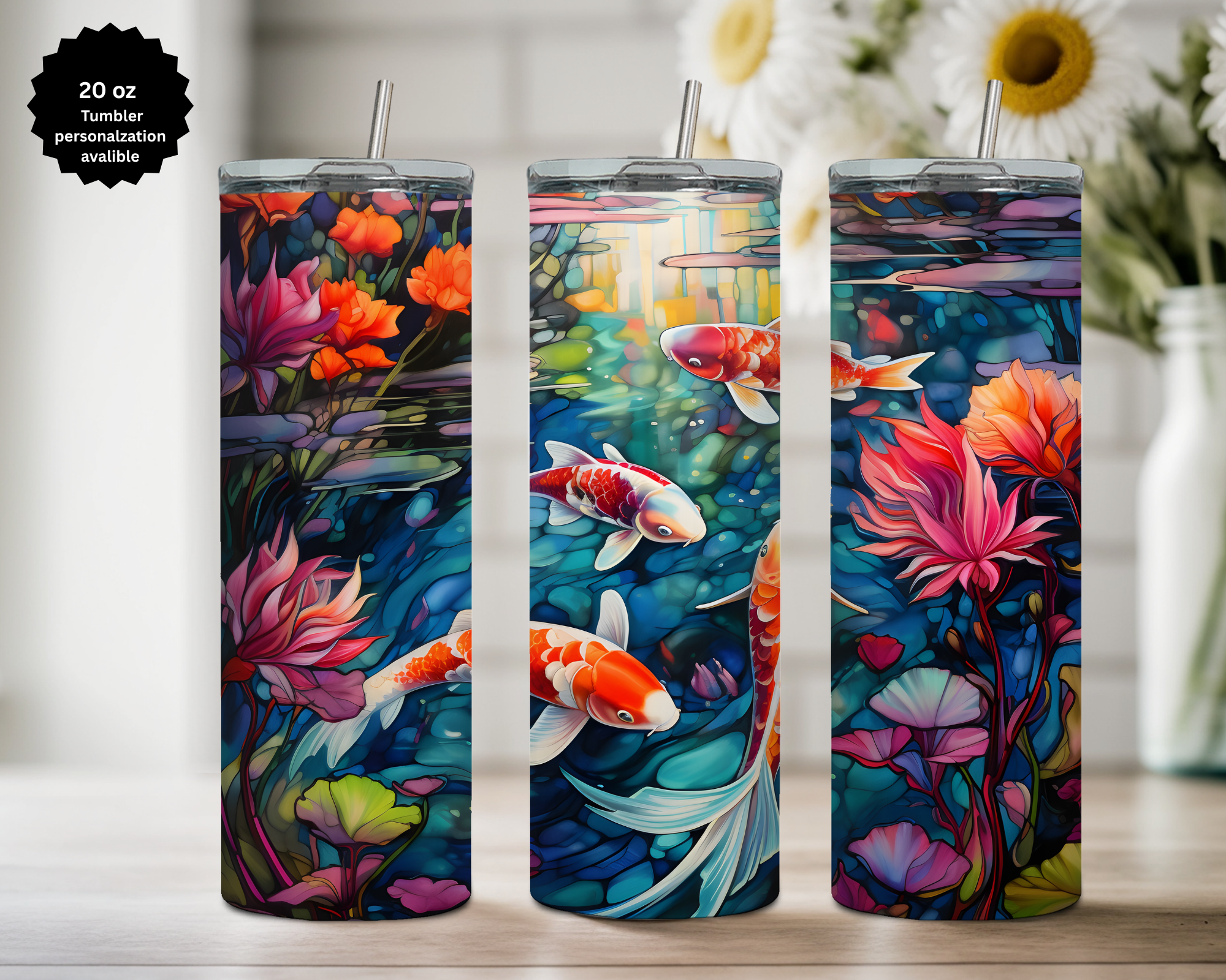Koi Fish 20 Oz Tumblers