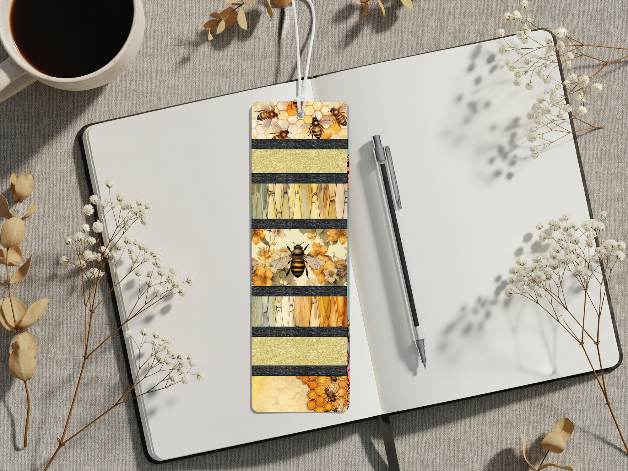 Aluminum Metal Bookmarks, Honeybee Images Make every chapter “bee” sweet! 🐝💛