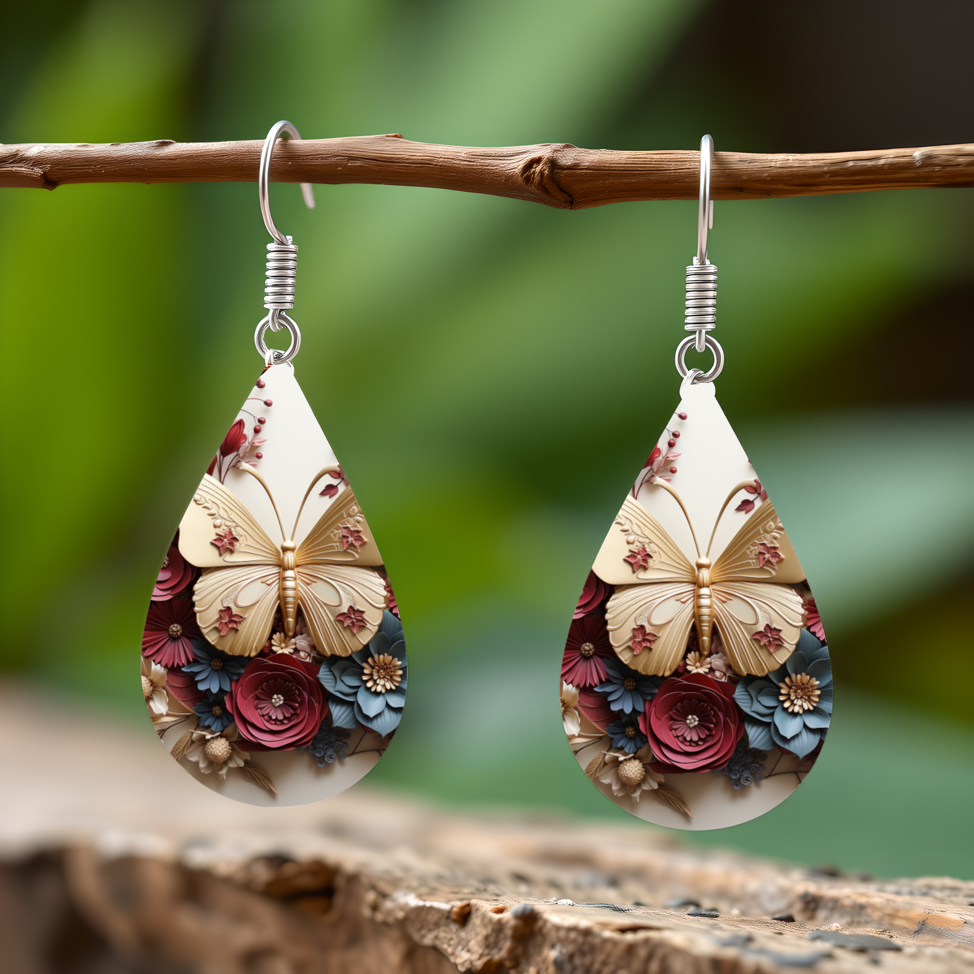 Butterfly Teardrop Earrings