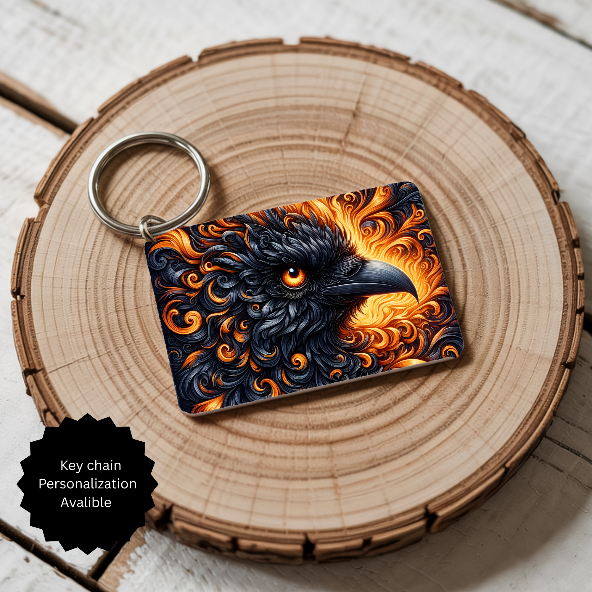 Phoenix Keychain - Mythical Fire Bird Accessory
