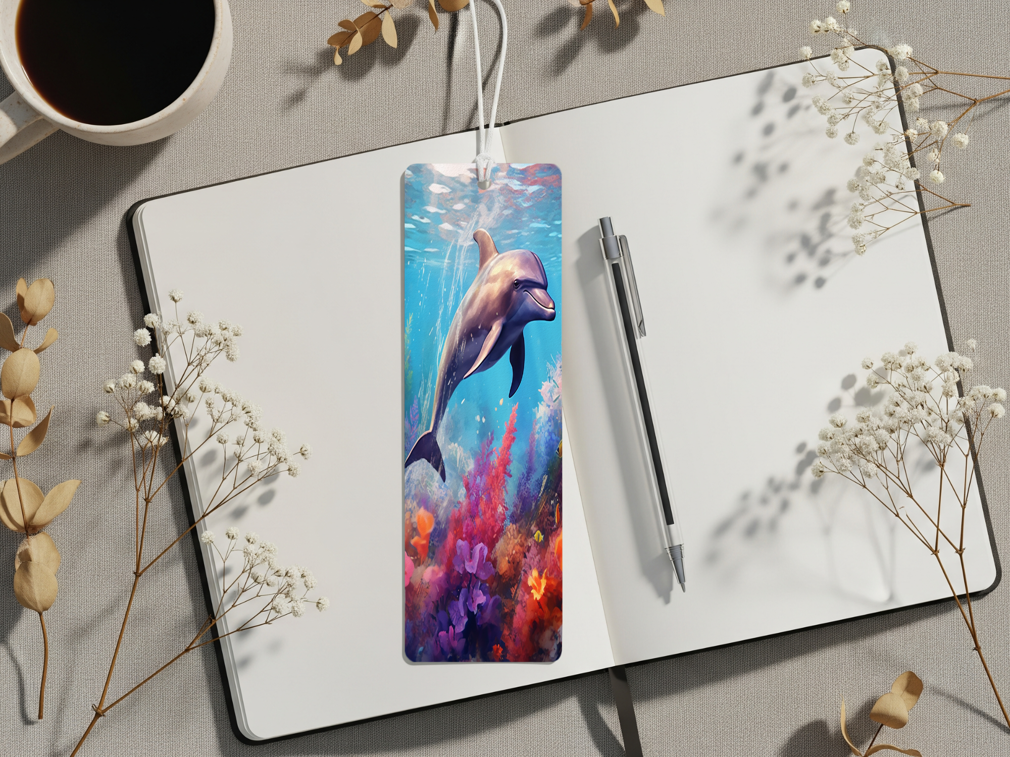 Aluminum Metal Bookmarks, Dolphin images. Make every chapter a splash!
