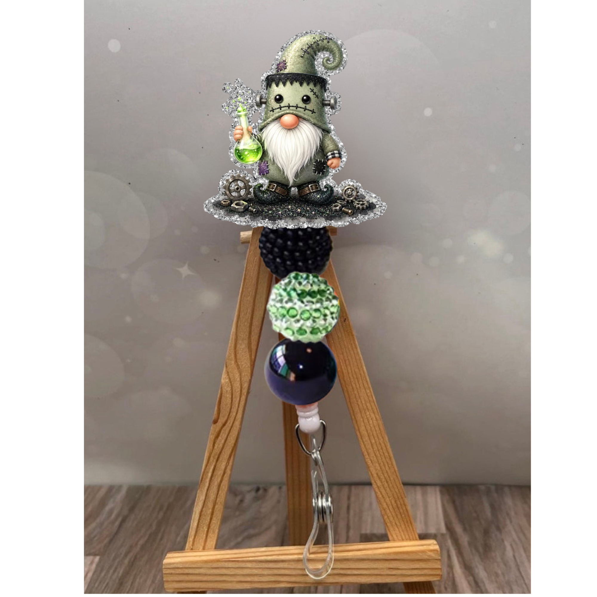 Frankenstein Gnome Badge Pull