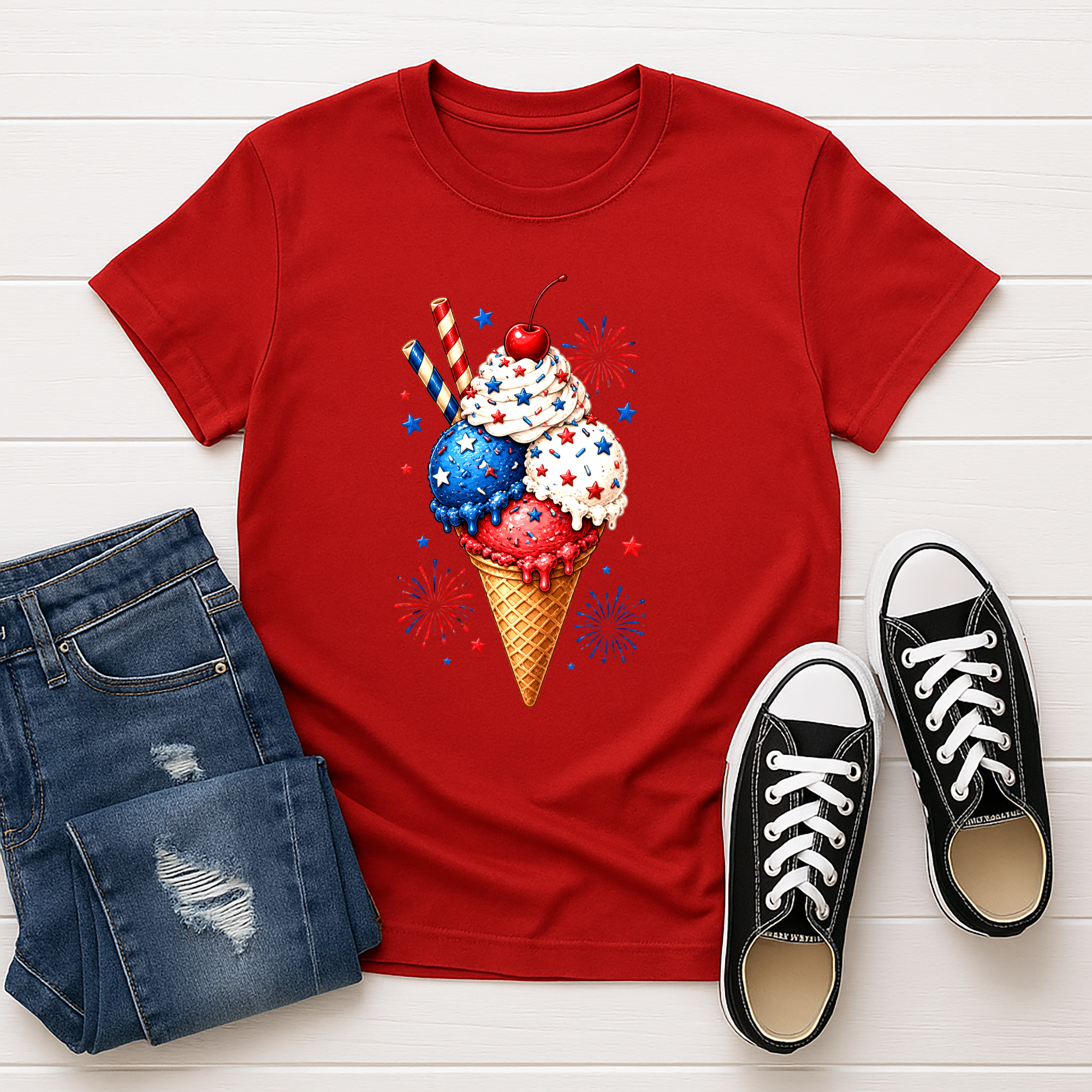 4th of July Ice Cream Tee
