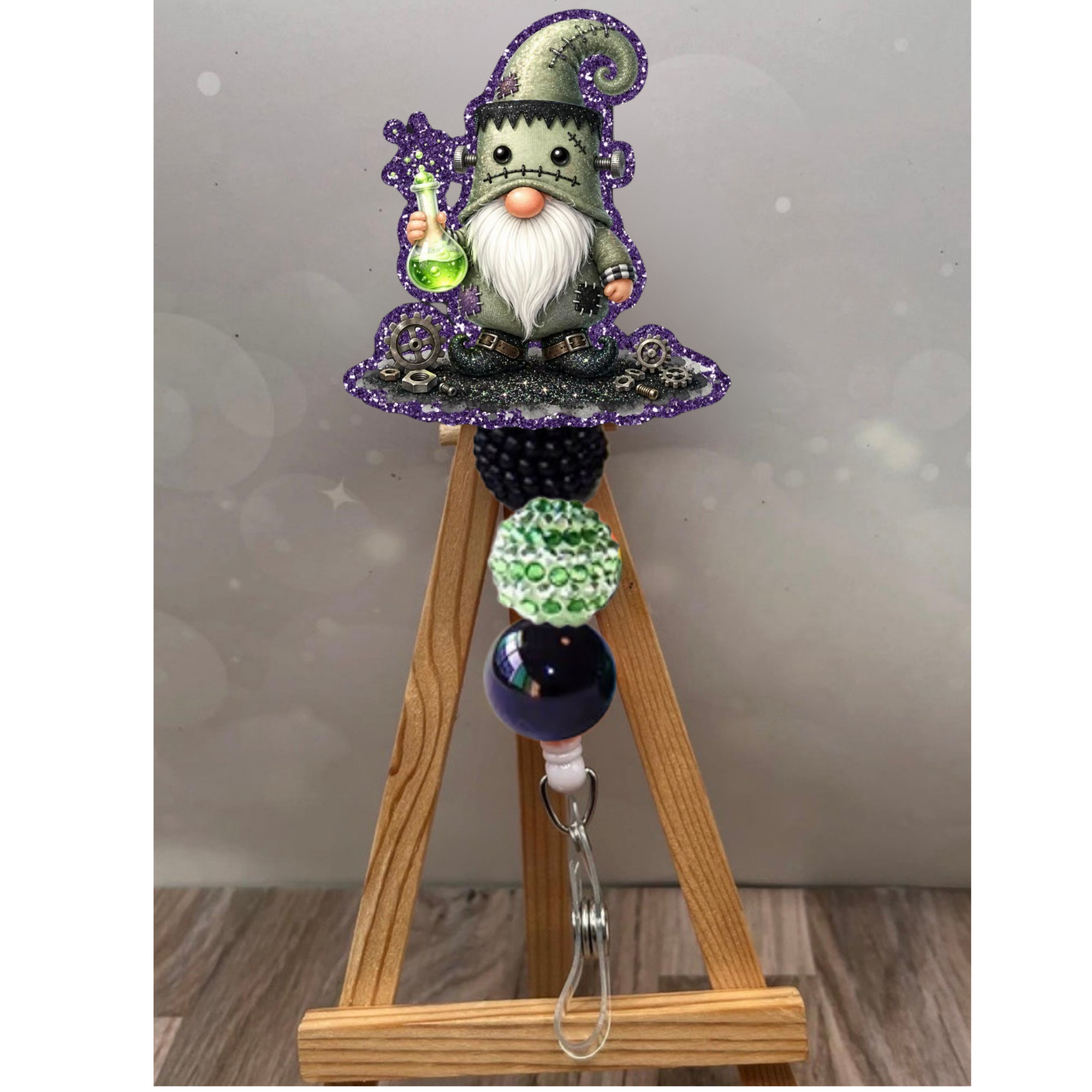 Frankenstein Gnome Badge Pull