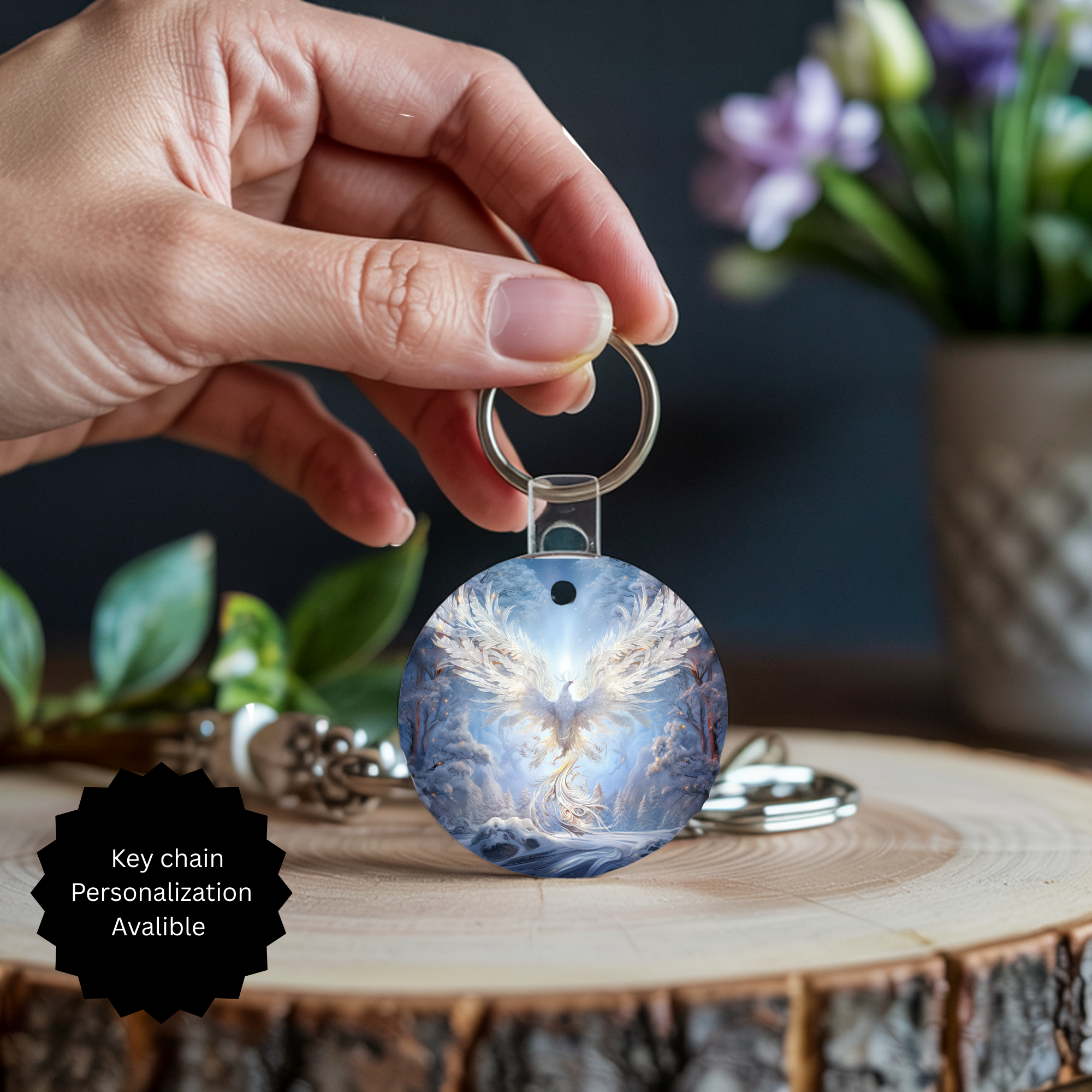 Phoenix Keychain - Mythical Fire Bird Accessory