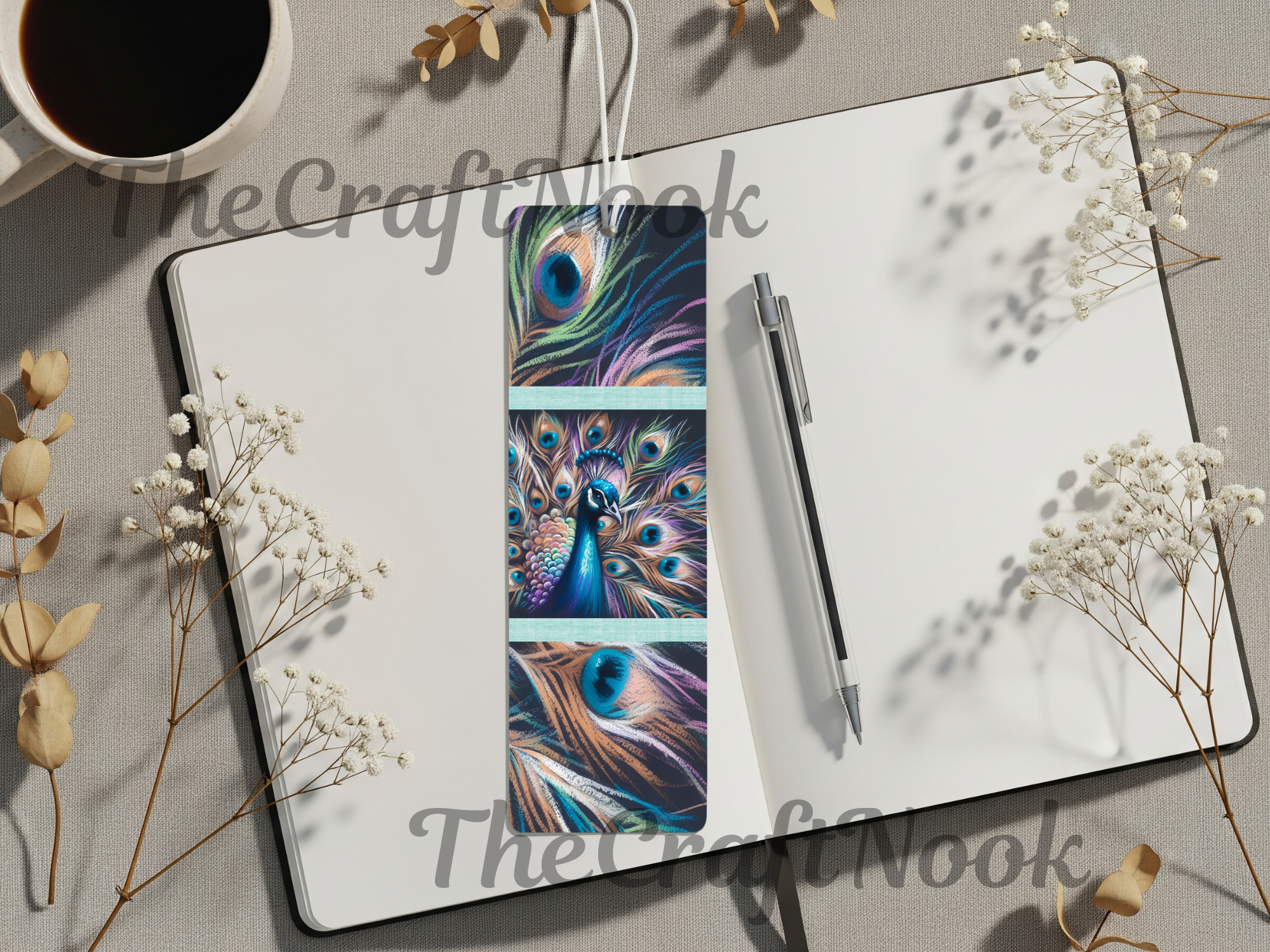 Aluminum Metal Bookmarks, Peacock Images, A little luxury for every chapter