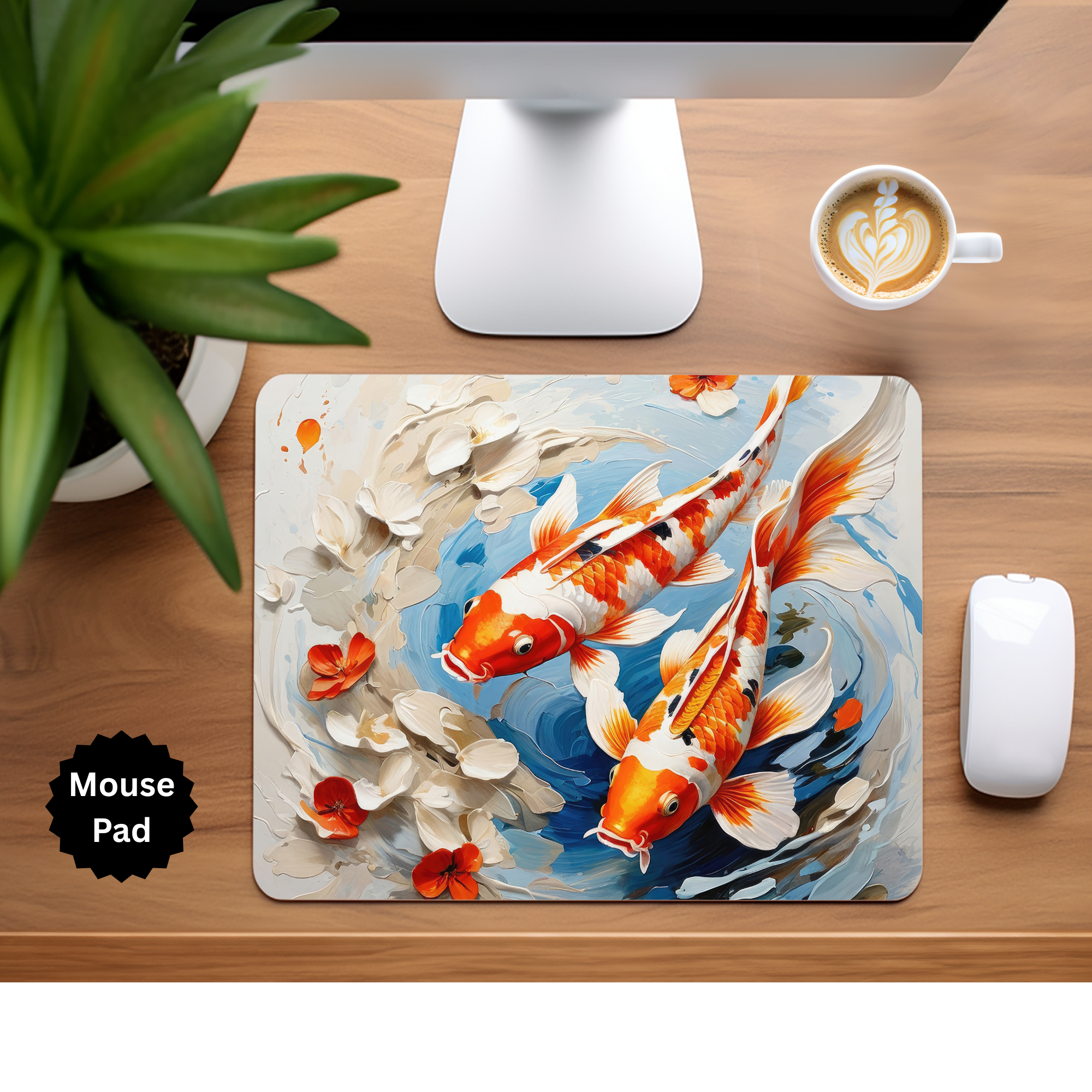 Koi Fish Mouse Pad
