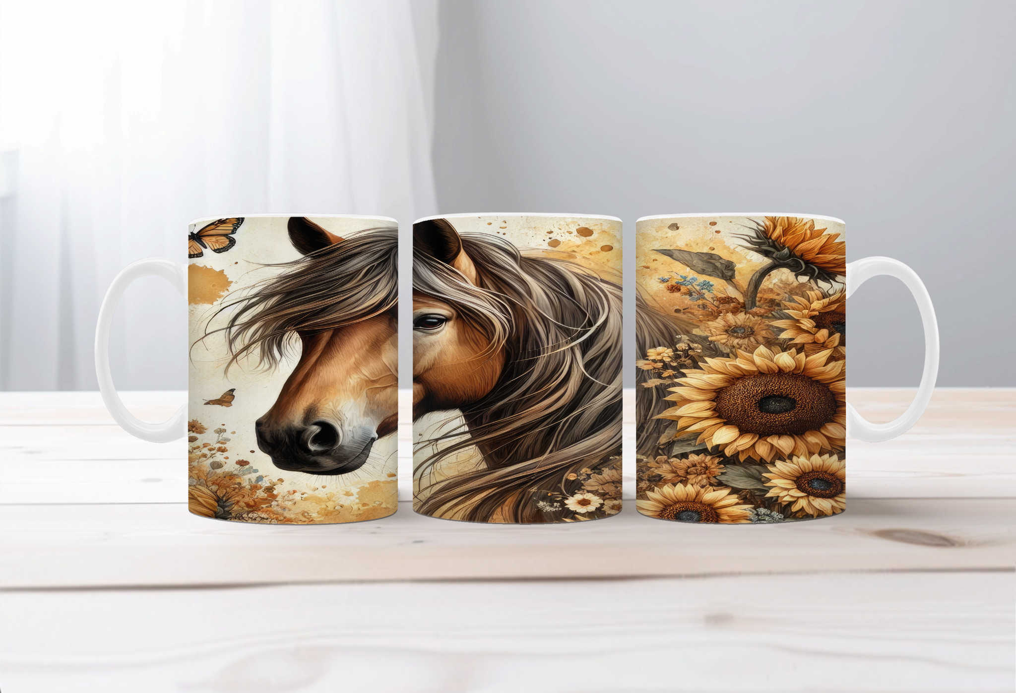 Horse Image Coffee Mugs Grace in Motion