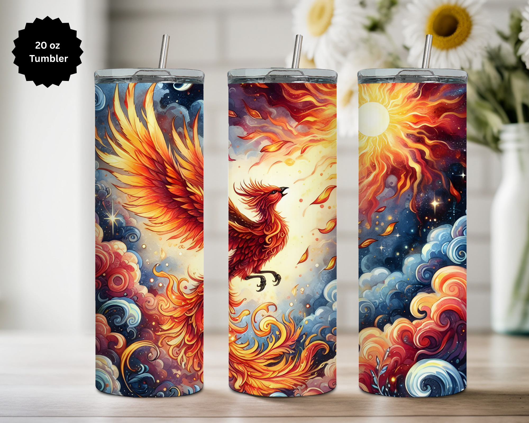 Phoenix 20 oz Stainless Steel Tumbler - Rise & Shine Collection