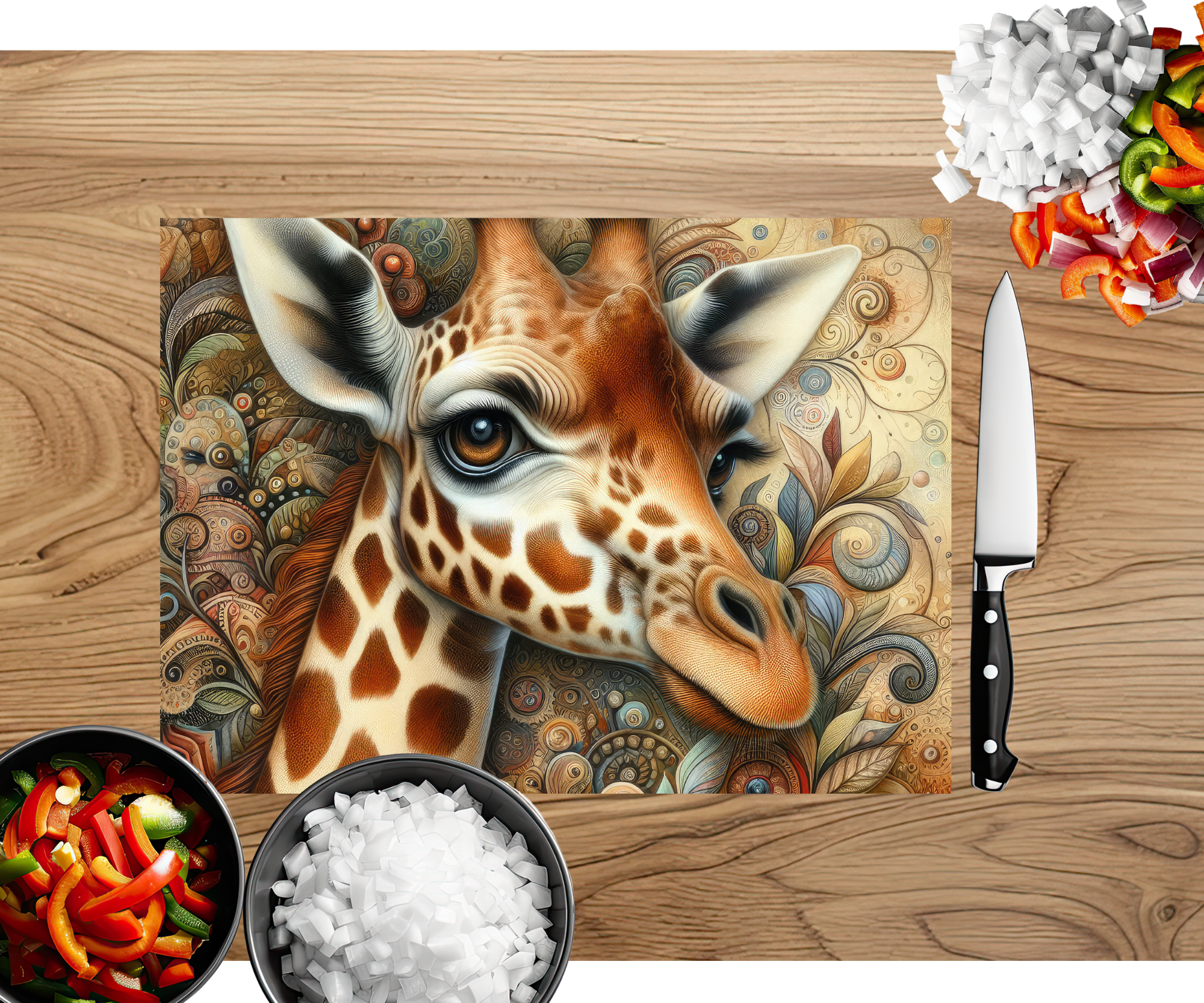 Gentle Giraffe Dreams Cutting Board