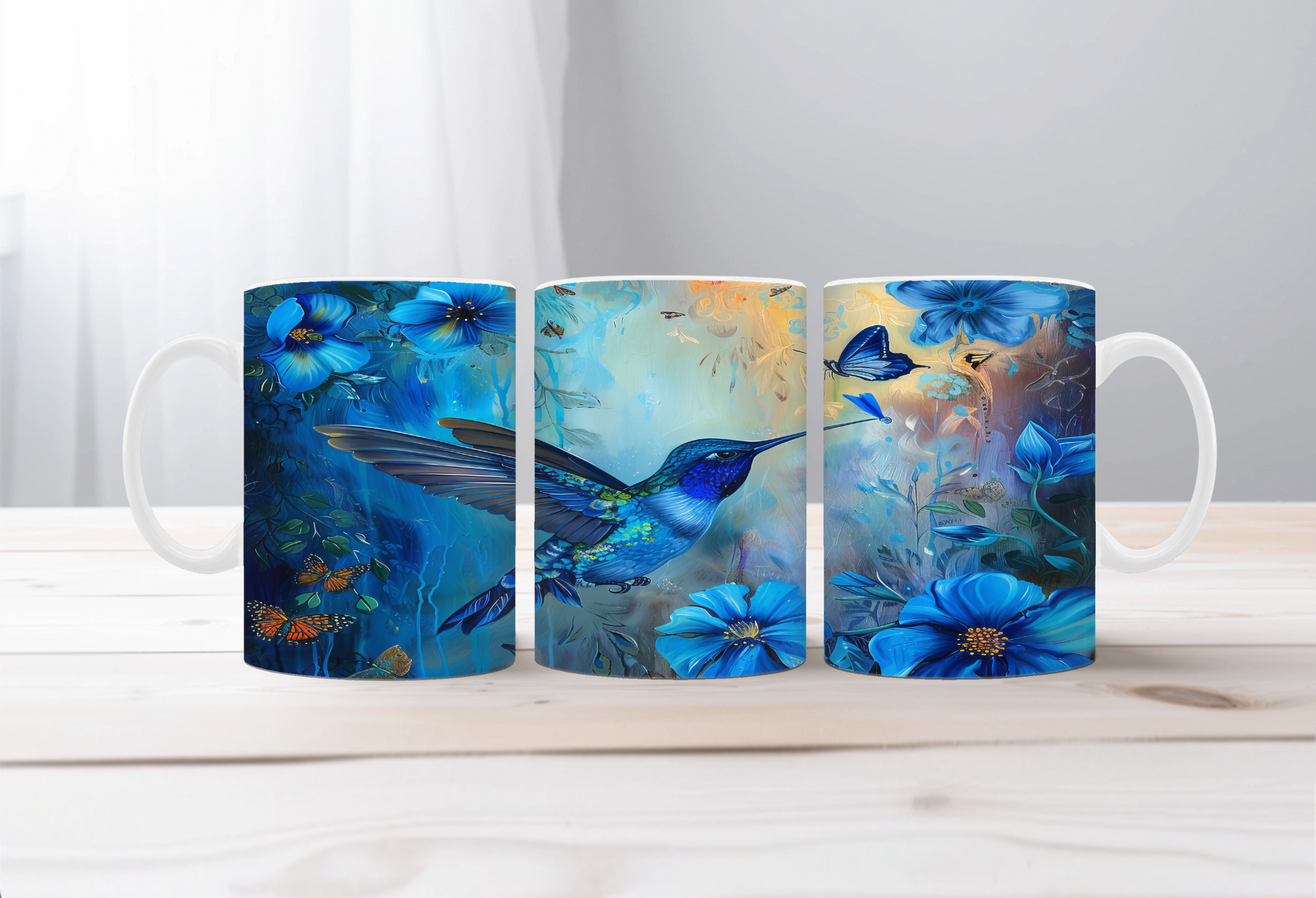 Sip with a Little Flutter Hummingbird Mugs. Two Sizes and Multiple images to choose from.