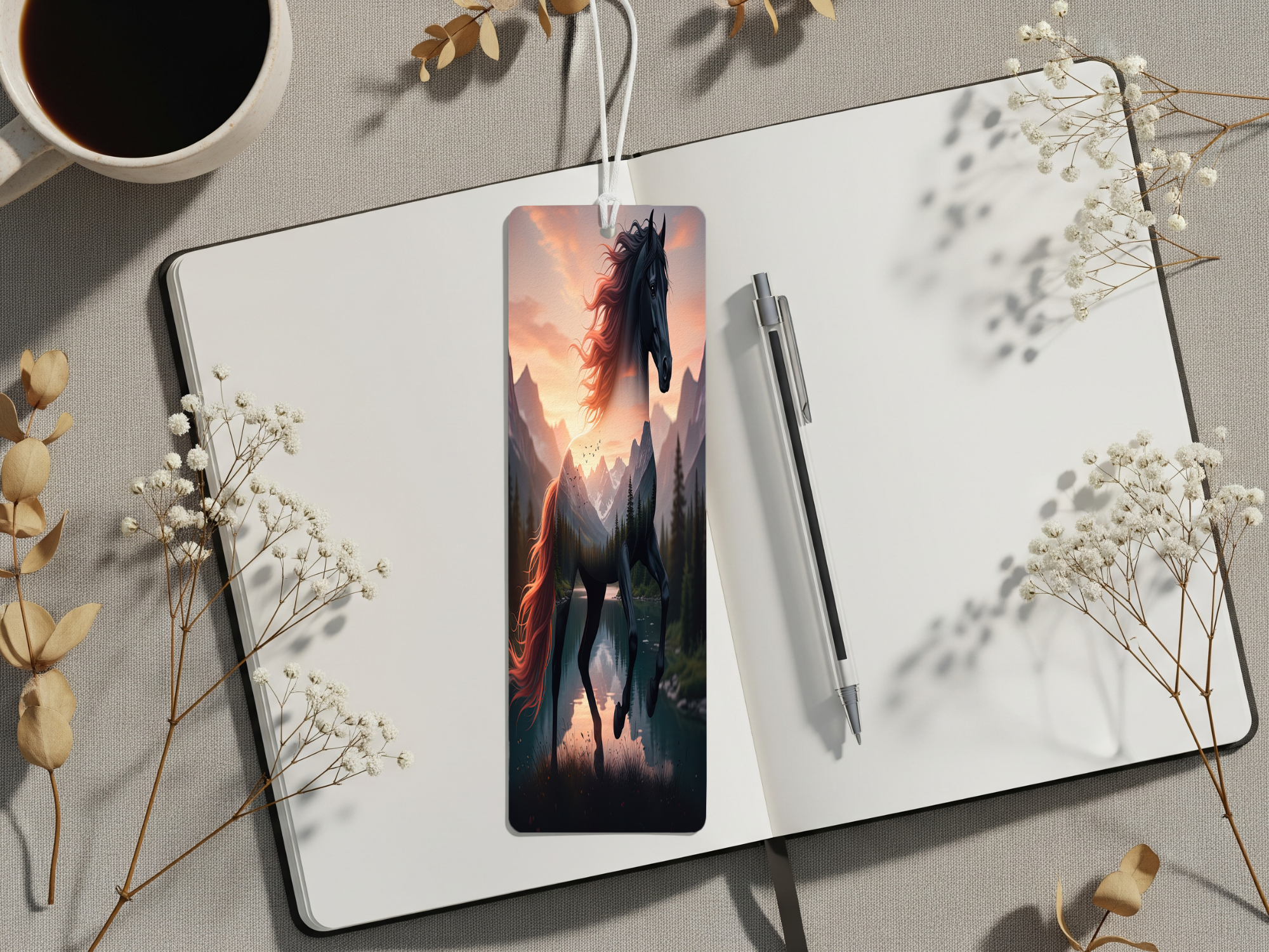 Aluminum Metal Bookmarks, Horse Images