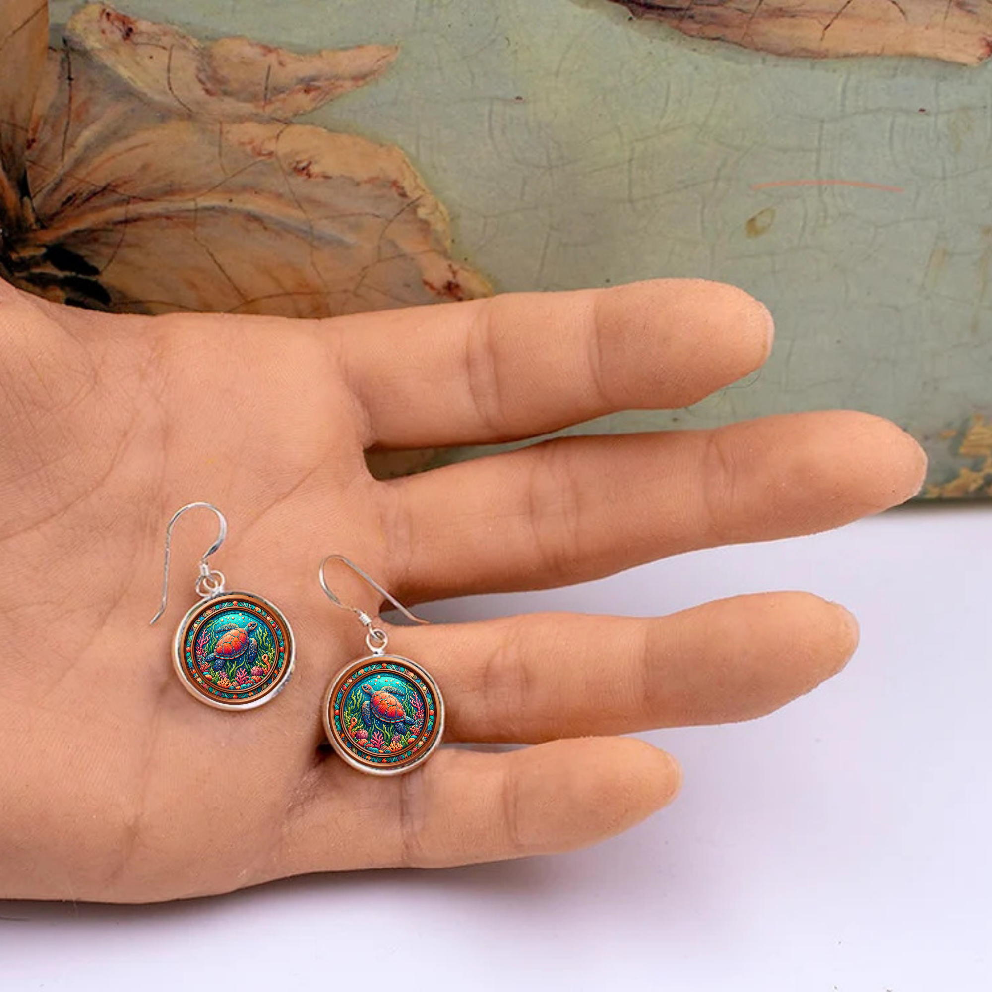 Sea Turtle Stud or Dangle Earrings — Choose Your Style & Design