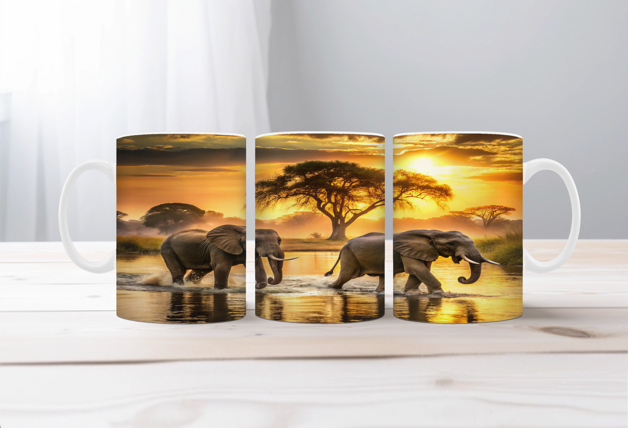 Elephant Image Coffee Mugs. Multiple images to choose from with personalization options.