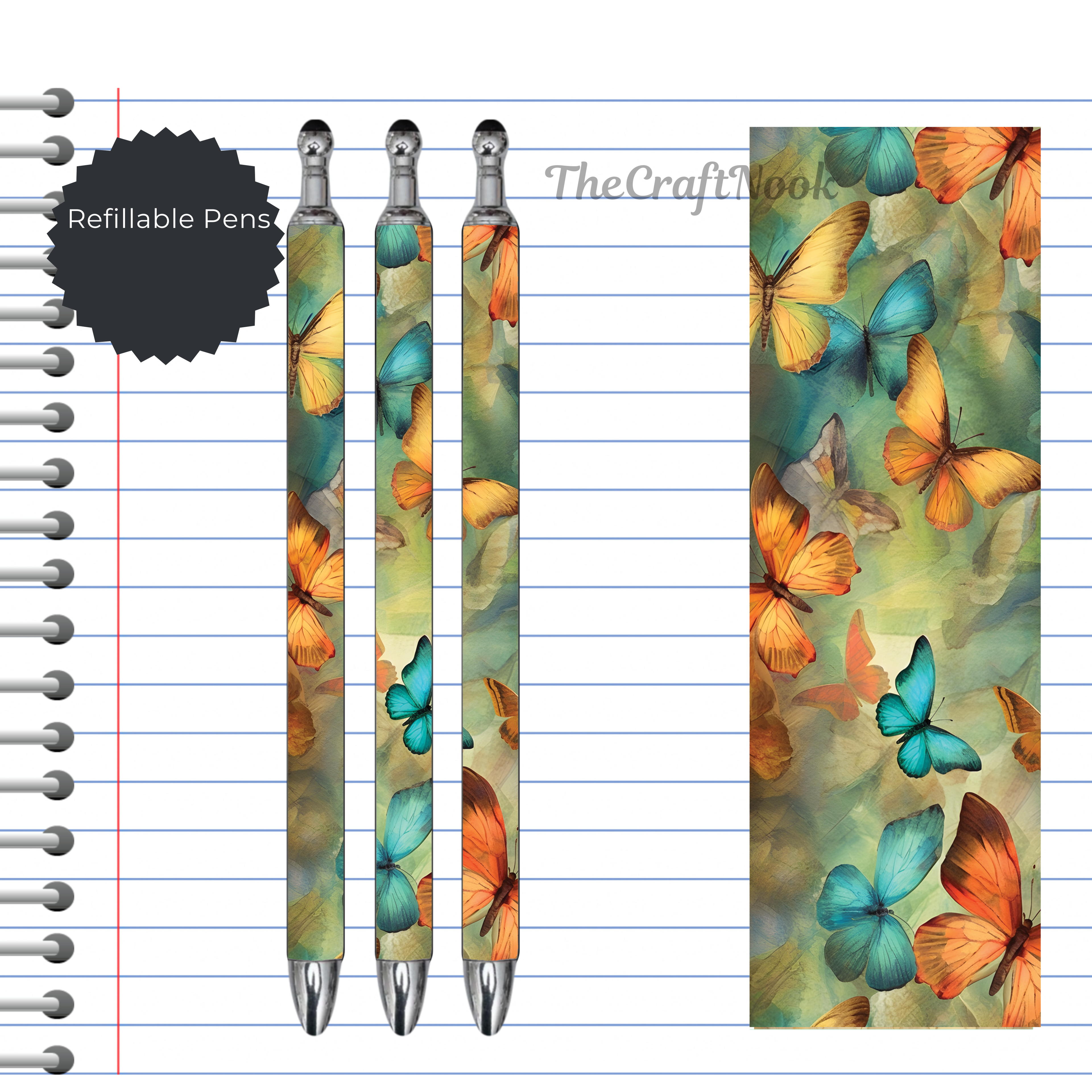 Butterfly Refillable Pens, multiple options and Images available.