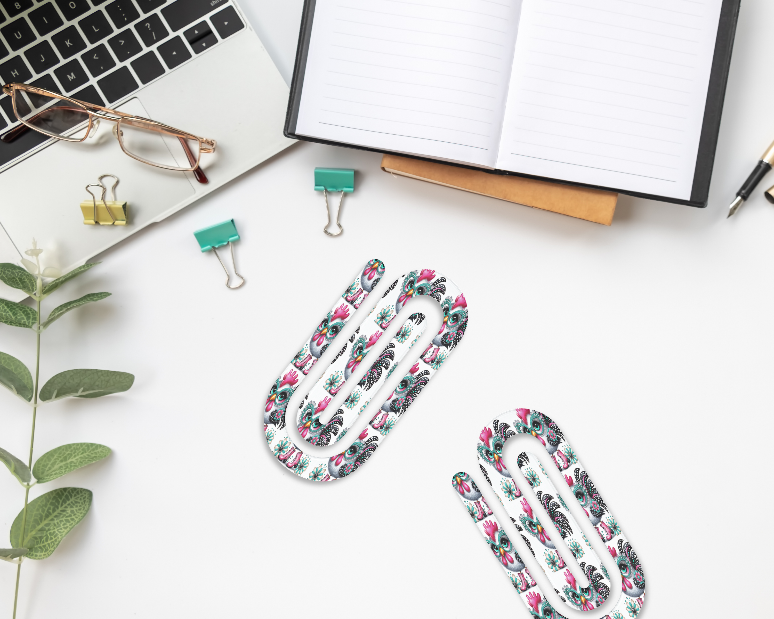 Cluck & Clip Jumbo Chicken paper Clips