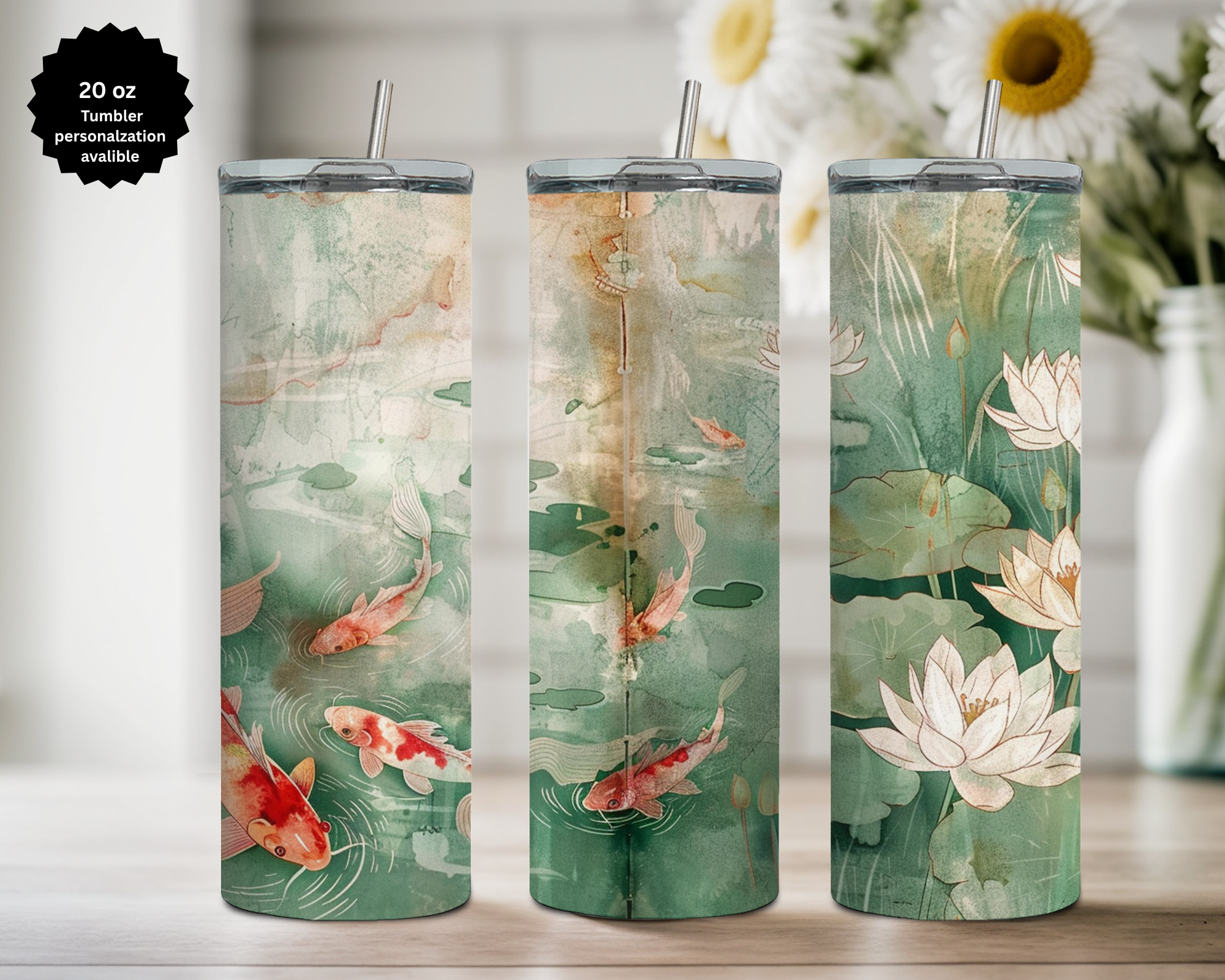 Koi Fish 20 Oz Tumblers