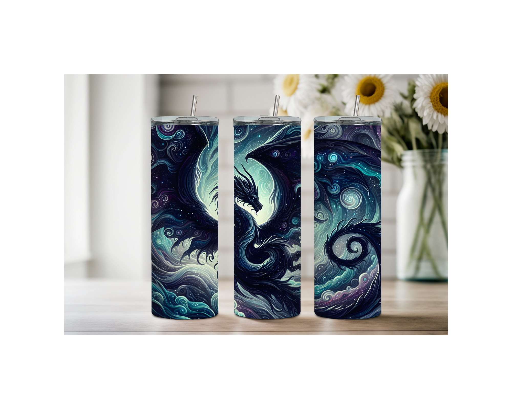 Mystic Scales Dragon Stainless Tumbler. Multiple Sizes and Images Available.