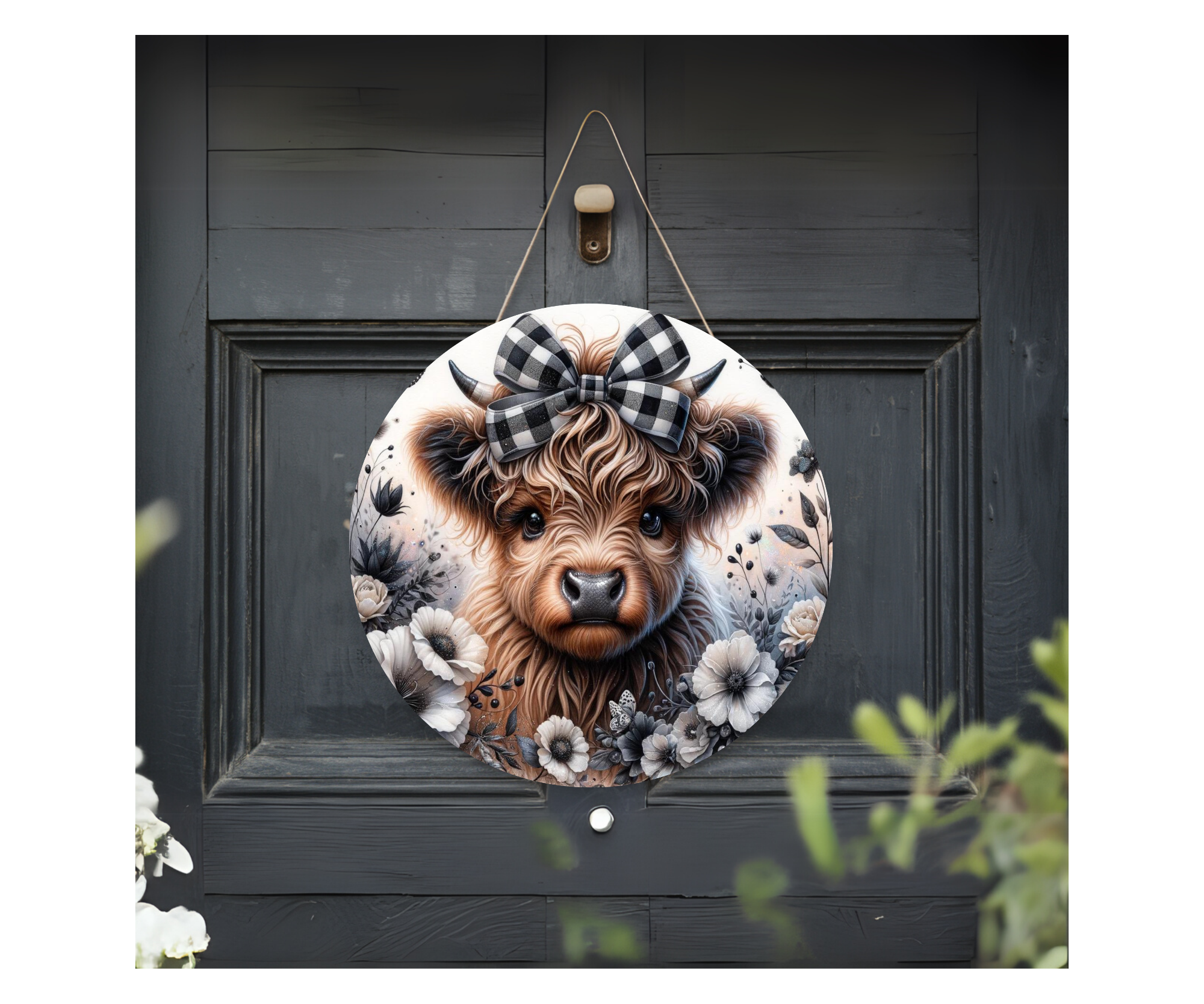 Highland Cow Door Signs