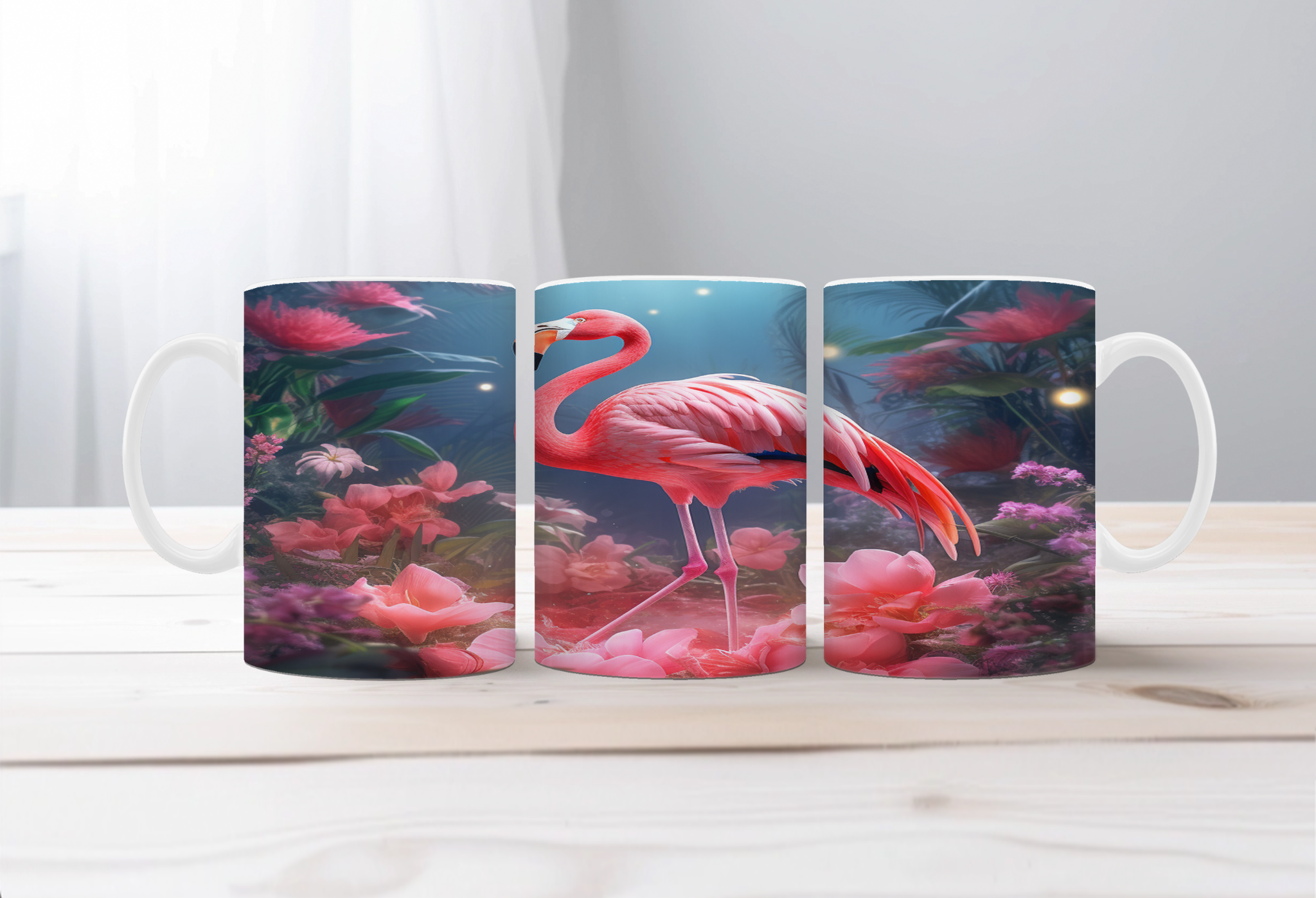 Sunshine & Whimsy Flamingo Mugs