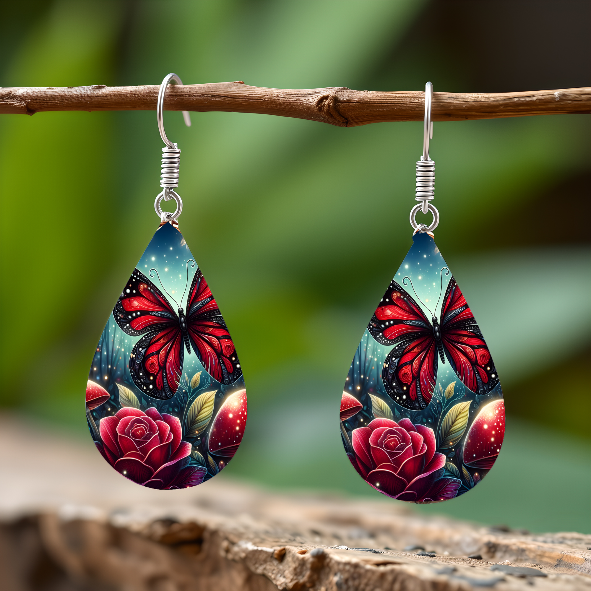 Butterfly Teardrop Earrings