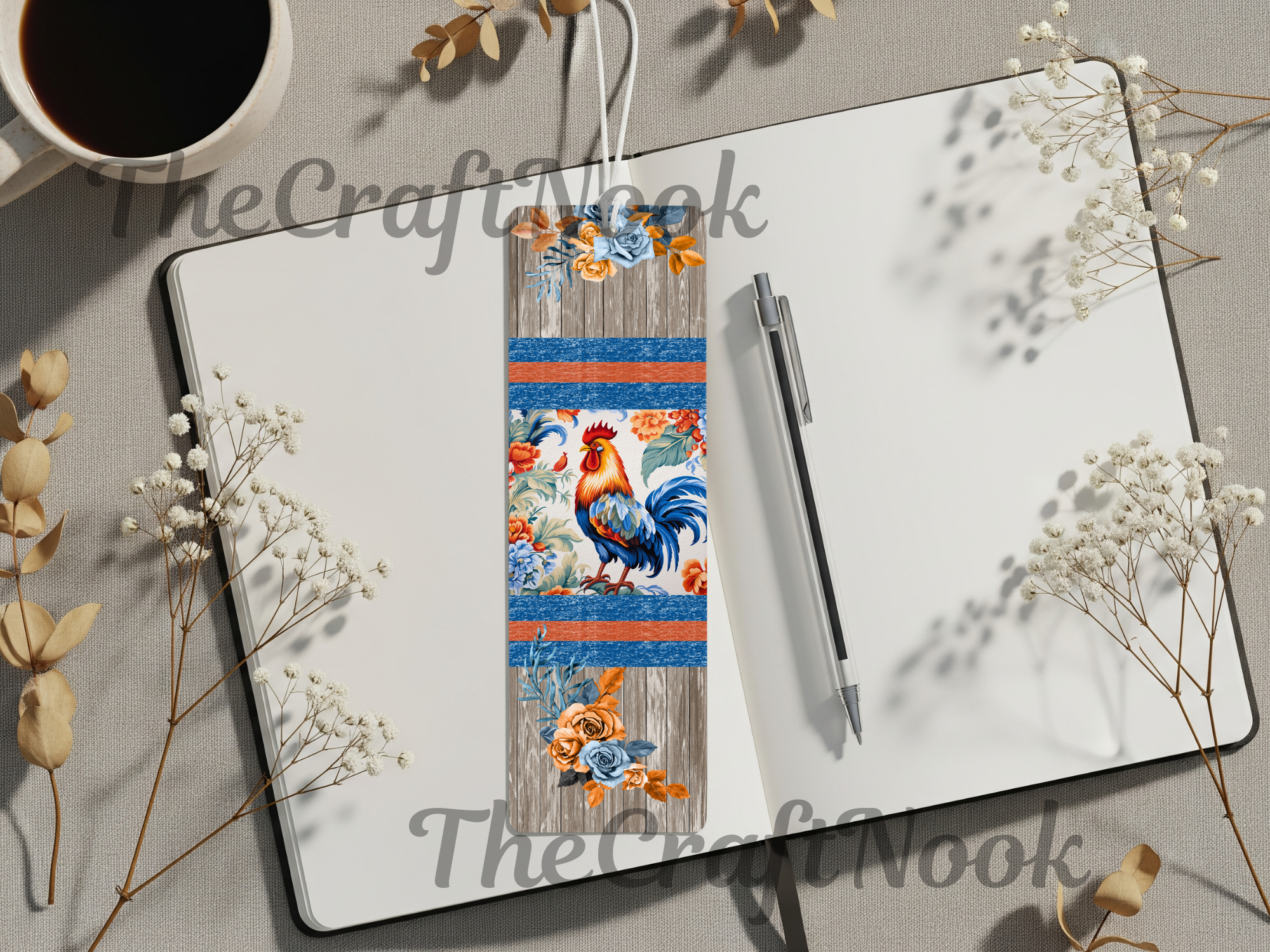 Aluminum Metal Bookmarks, Chicken Images